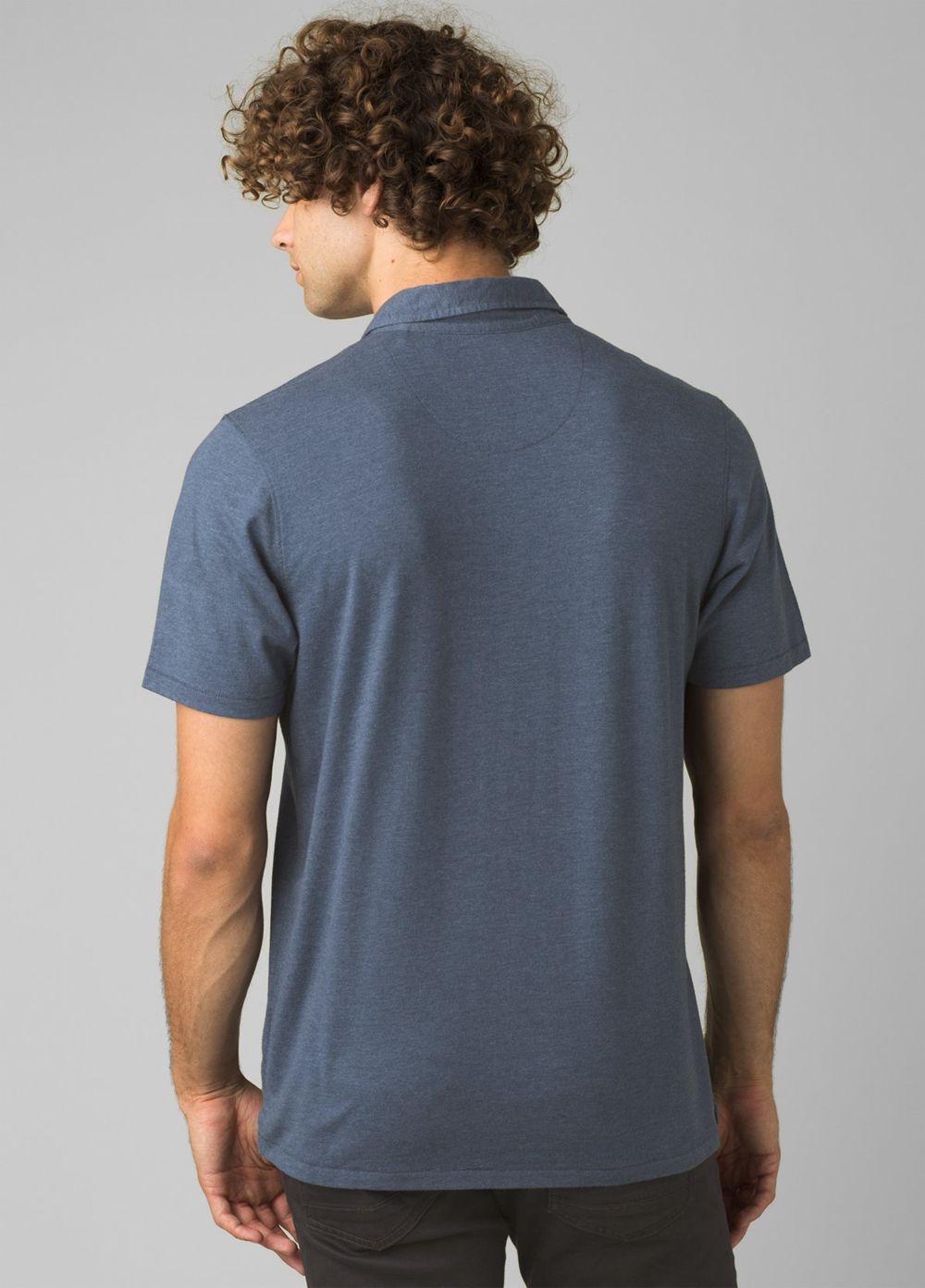 Blue Men's PrAna Polo Shirts | DIEWLN809