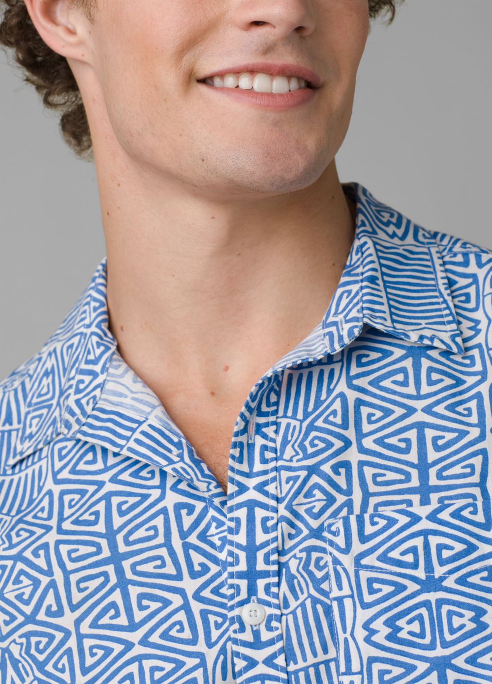 Blue Men's PrAna Roots Studio Shirts | USMHVN840