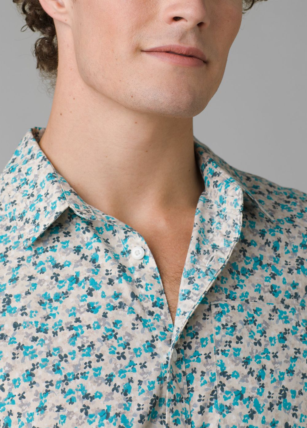 Blue Men's PrAna Stimmersee Shirts | KPEVHW416