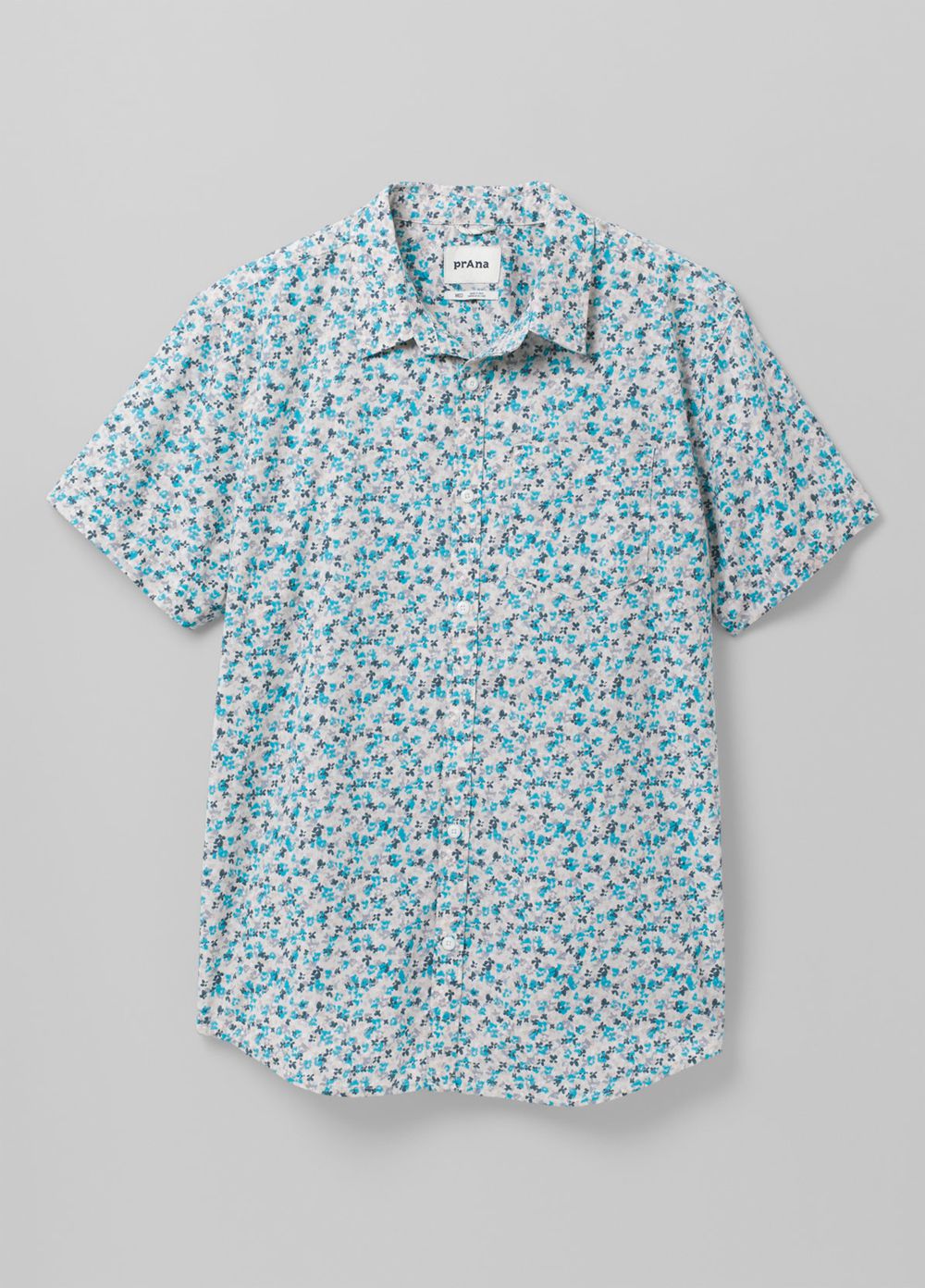 Blue Men's PrAna Stimmersee Shirts | KPEVHW416