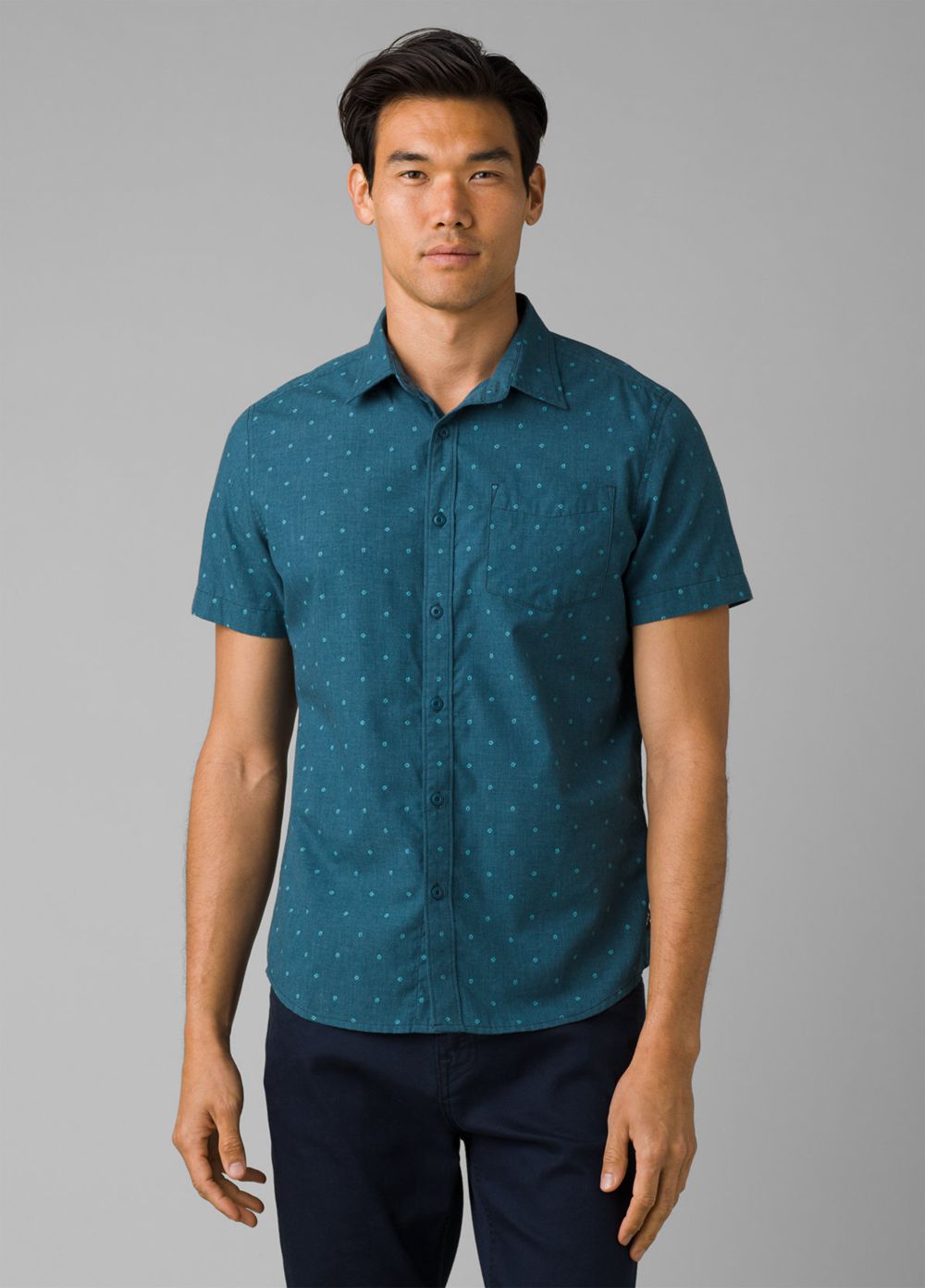 Blue Men\'s PrAna Tinline Shirts | RLXEKG907