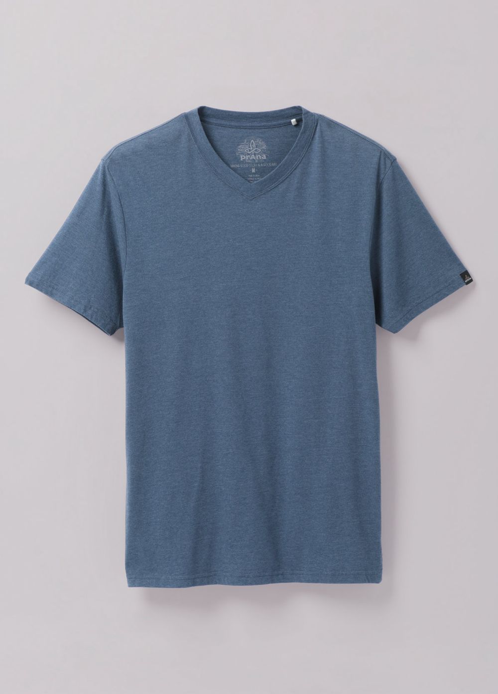 Blue Men's PrAna V-Neck T-Shirts | VUEDRY536