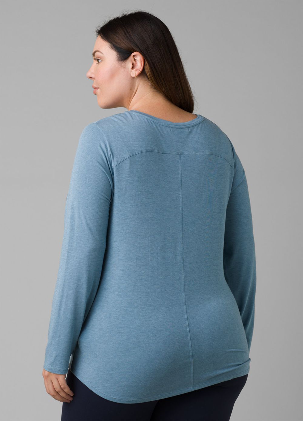 Blue Women's PrAna Foundation Long Sleeve Plus T-Shirts | ERTHIS675