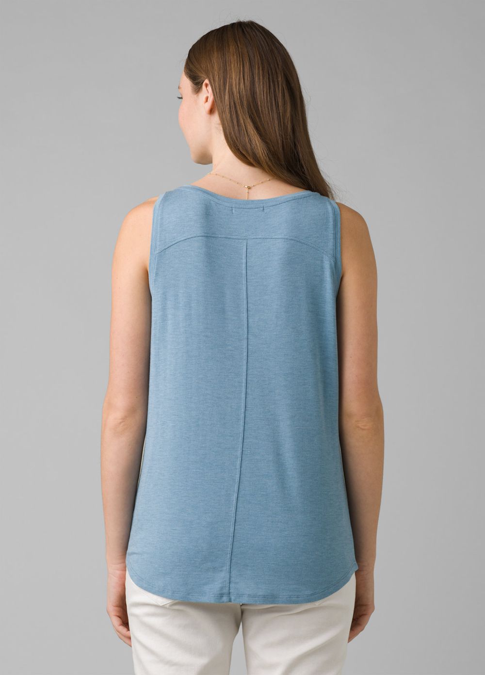 Blue Women's PrAna Foundation Scoop Neck Tank Top | ZDXIYM810