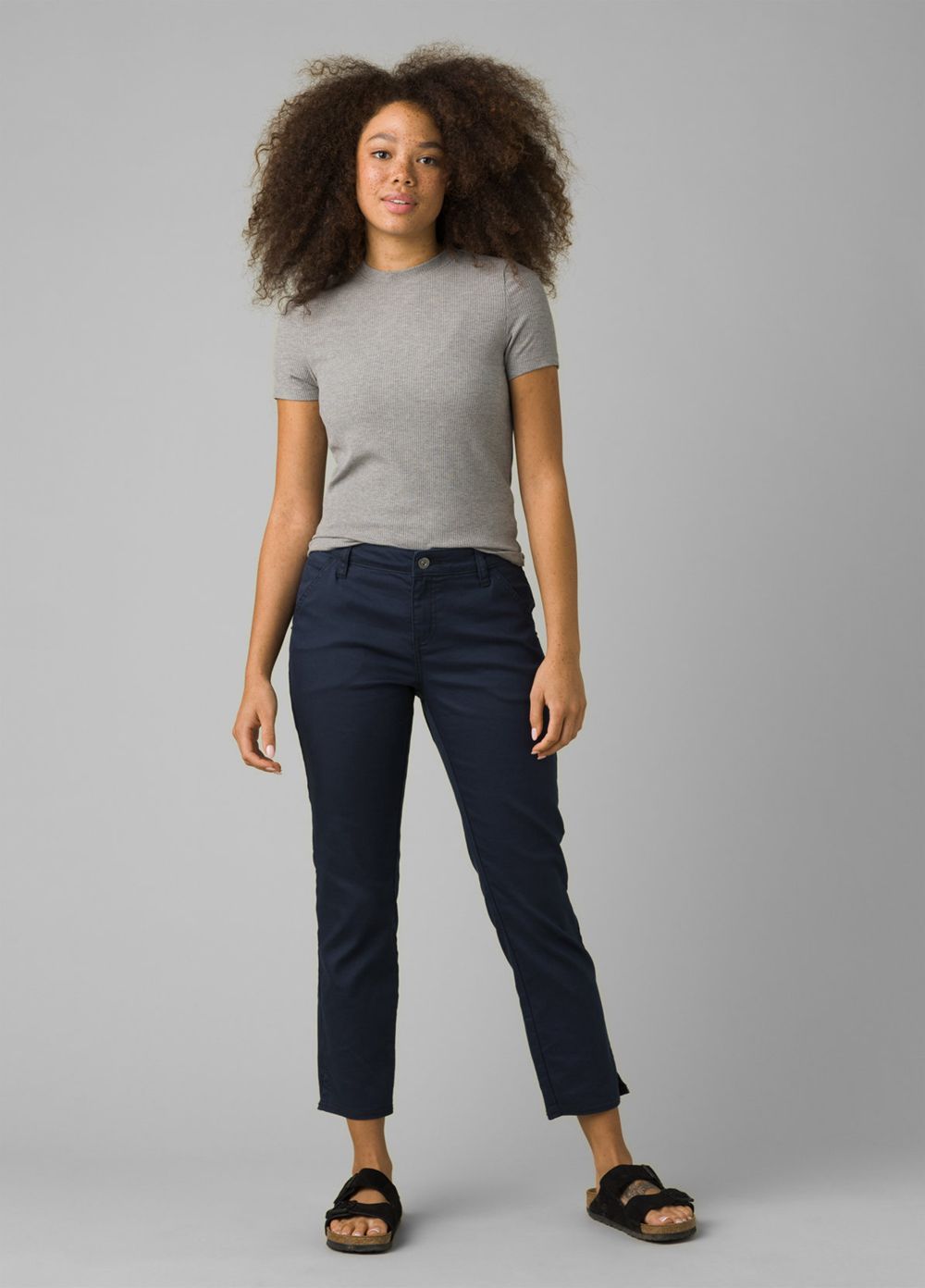 Blue Women's PrAna Kayla Crop Chino Pants | QCAKDJ874