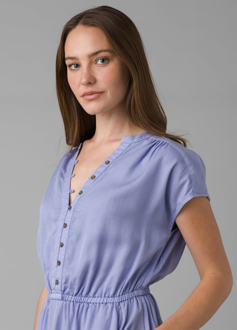 Blue Women's PrAna Lavendar Bay Dresses | KRLQYX843