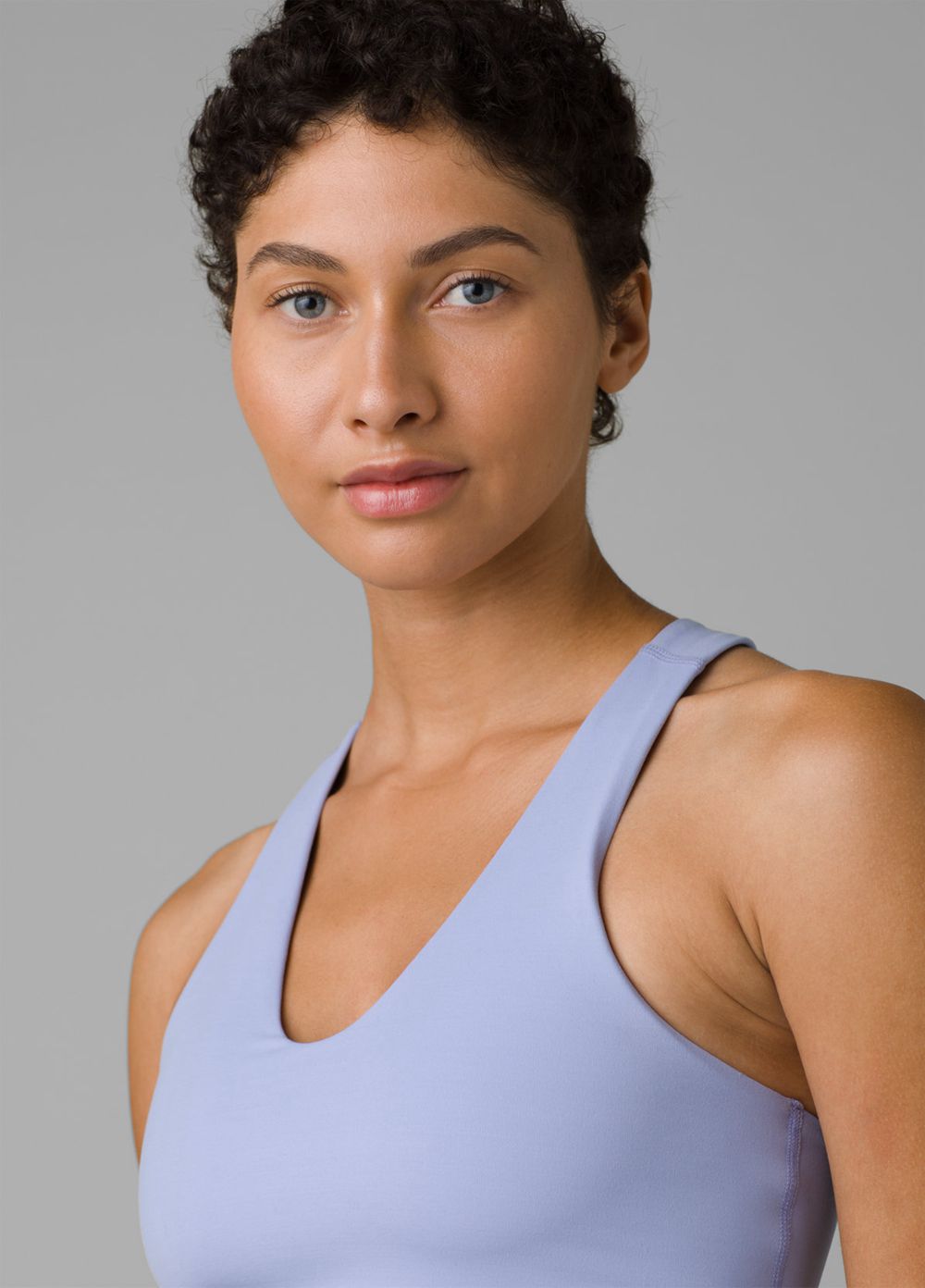 Blue Women's PrAna Momento Crop Bra | HDPJZR649