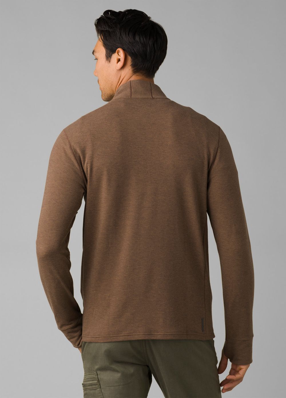 Brown Men's PrAna Altitude Tracker 1/4 Zip Sweaters | QOTDIB318