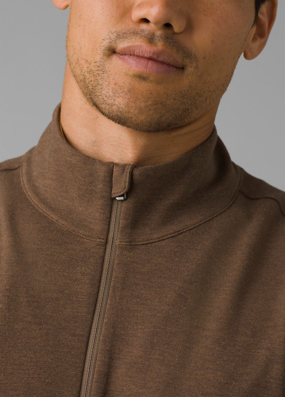 Brown Men's PrAna Altitude Tracker 1/4 Zip Sweaters | QOTDIB318