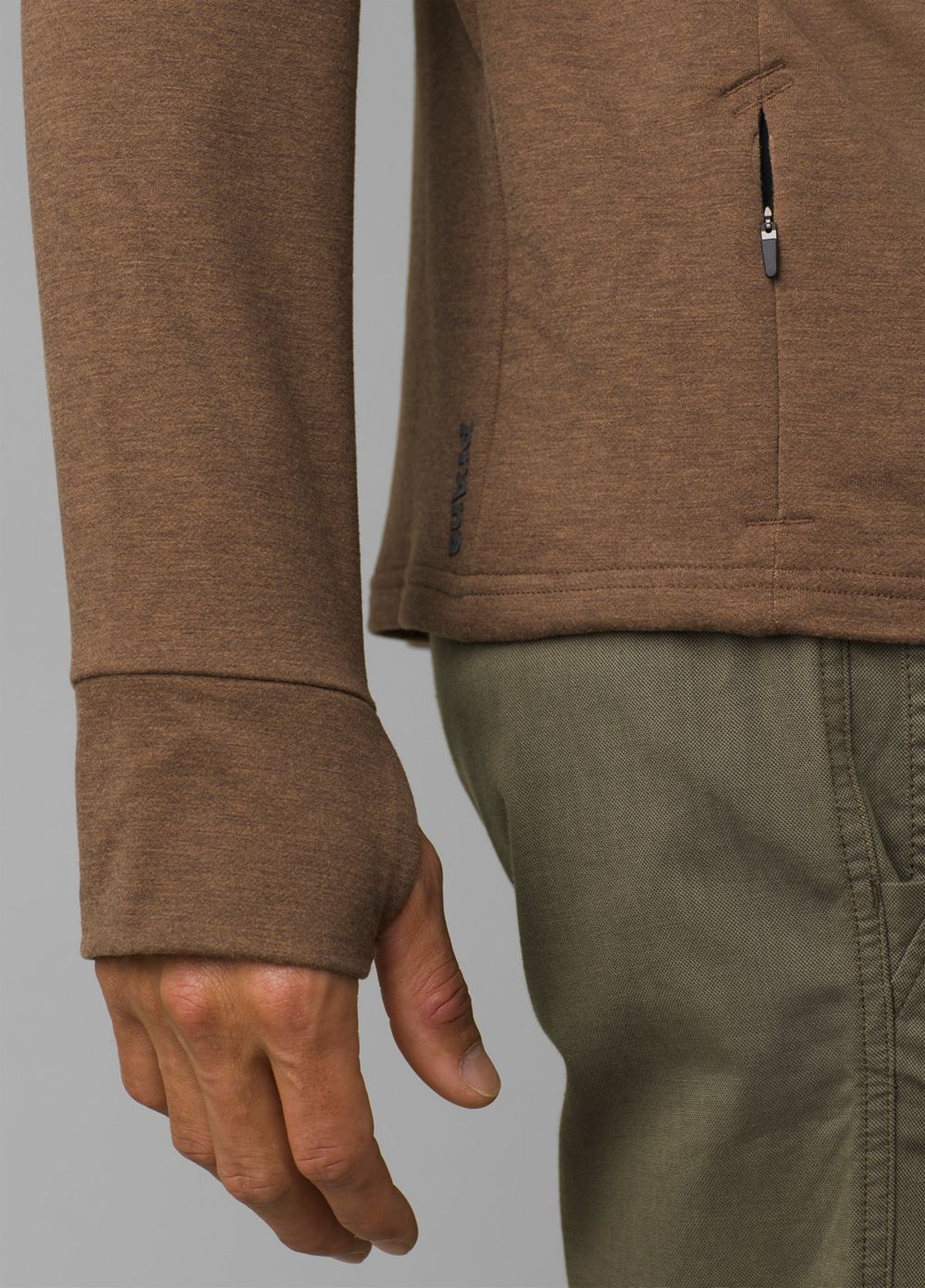 Brown Men's PrAna Altitude Tracker 1/4 Zip Sweaters | QOTDIB318