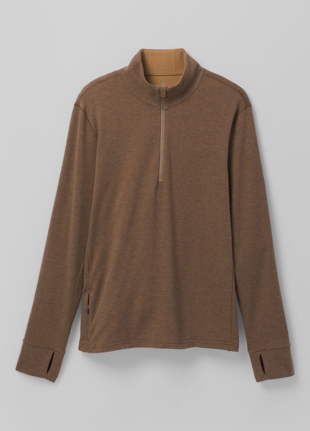 Brown Men's PrAna Altitude Tracker 1/4 Zip Sweaters | QOTDIB318