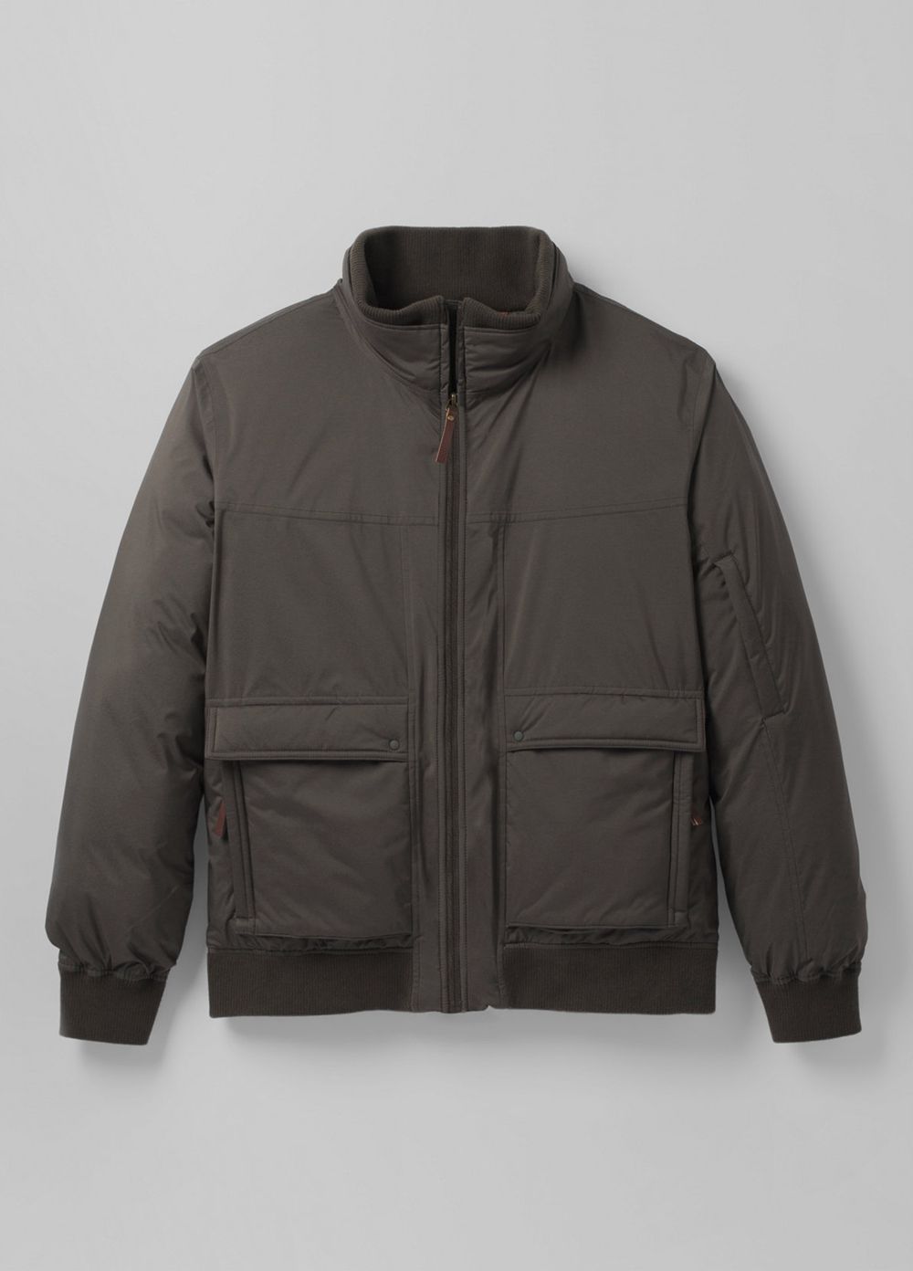 Brown Men's PrAna Baadwin Bomber Jackets | NWBSFZ512