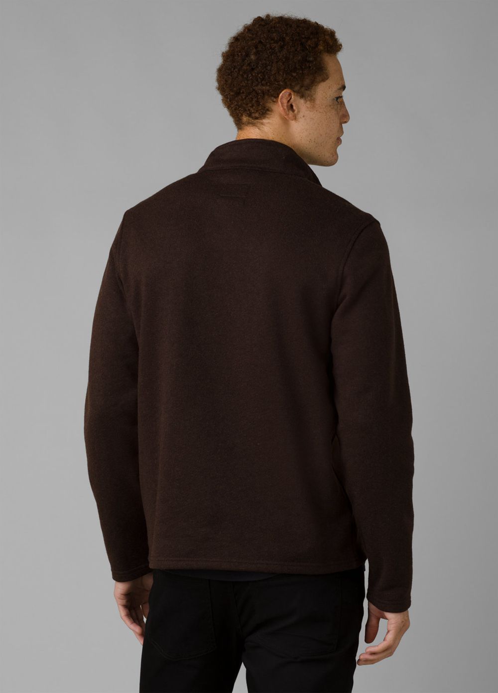 Brown Men's PrAna Brookland 1/4 Zip Sweaters | JZFSNG802