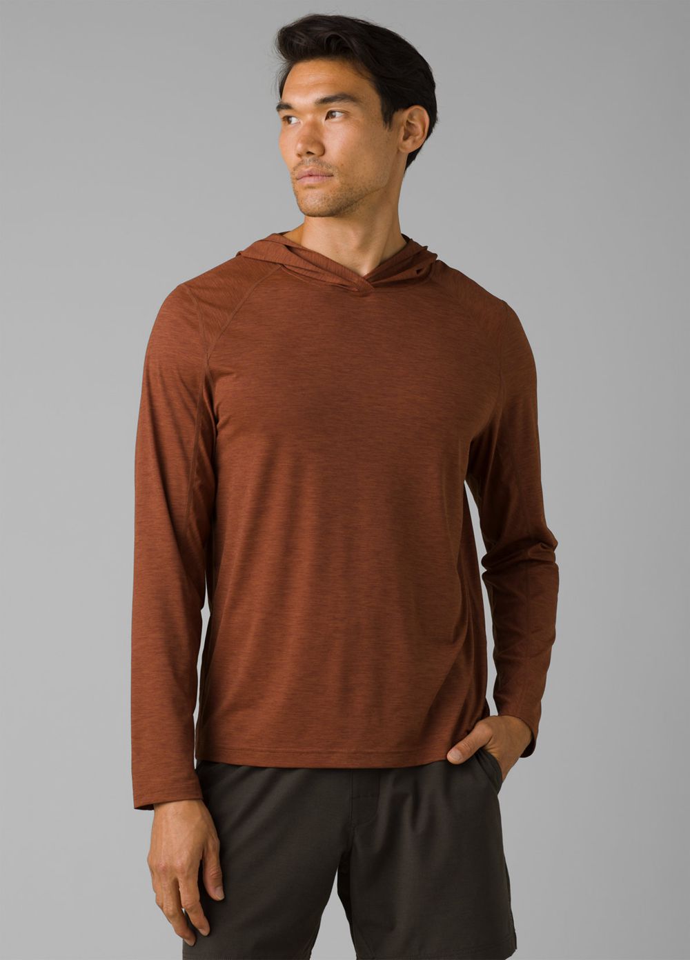 Brown Men\'s PrAna Calder Hoodie | EYLNVX634