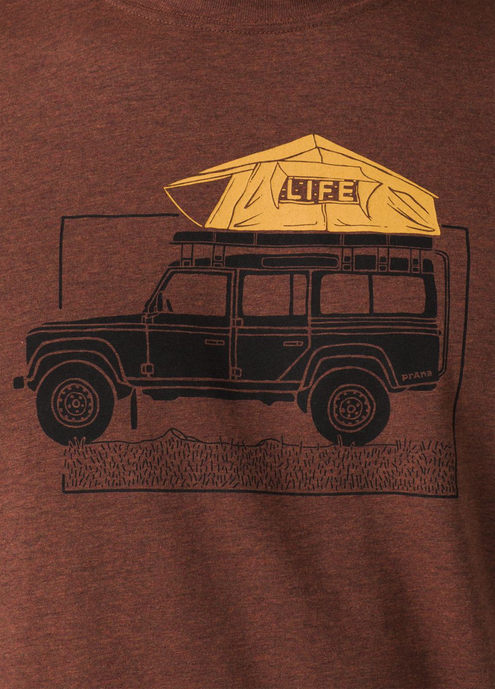 Brown Men's PrAna Camp Life Journeyman T-Shirts | UZLPIA527