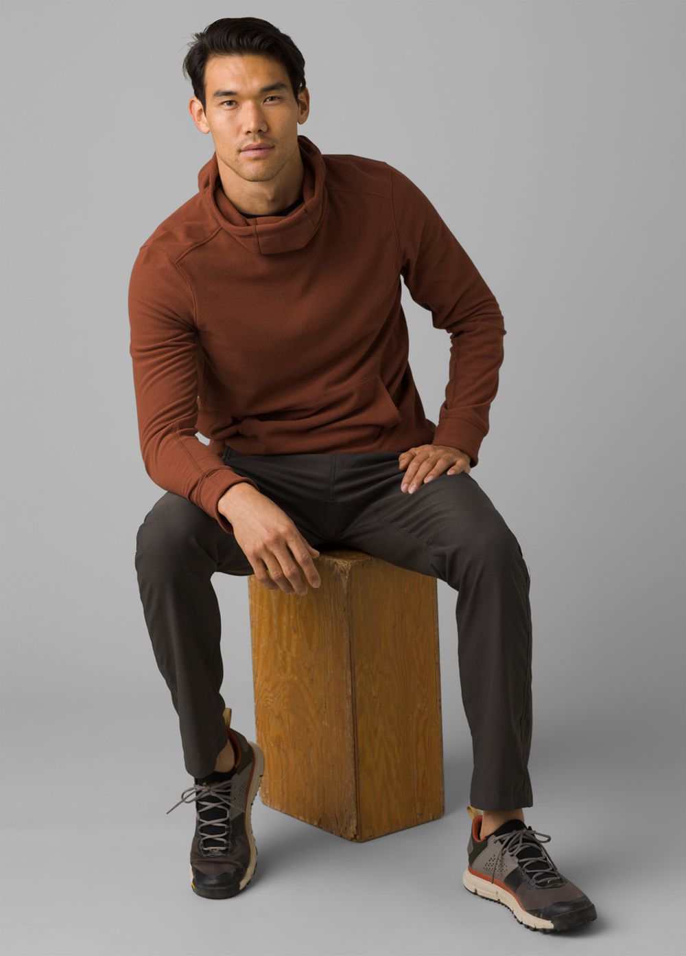 Brown Men's PrAna Coldstream Hoodie | EMPIQU786