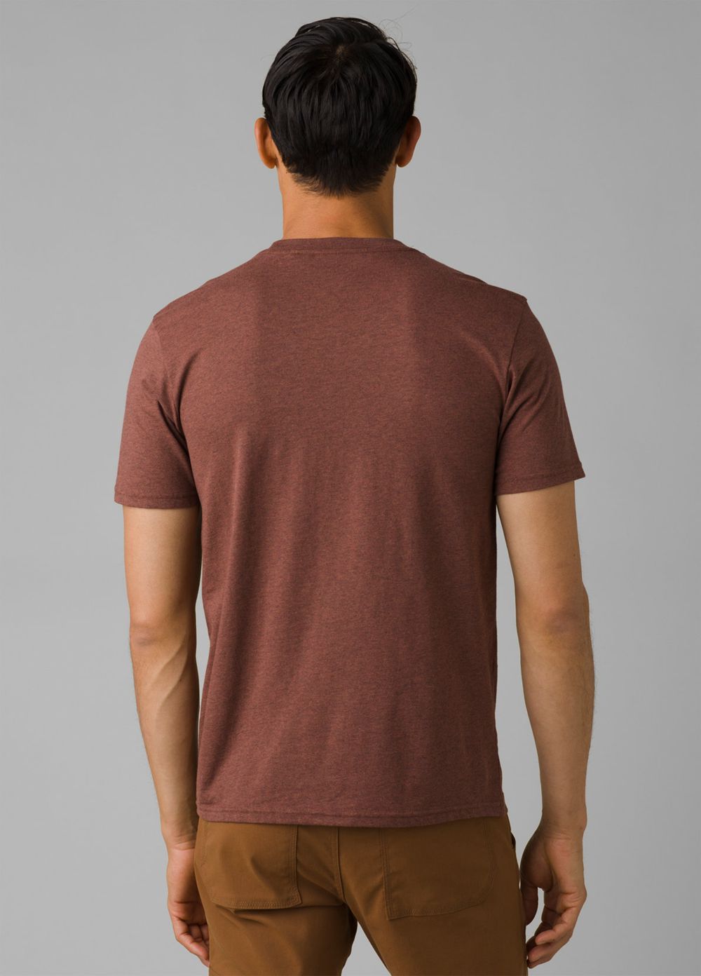 Brown Men's PrAna Crew T-Shirts | AWXVHS594