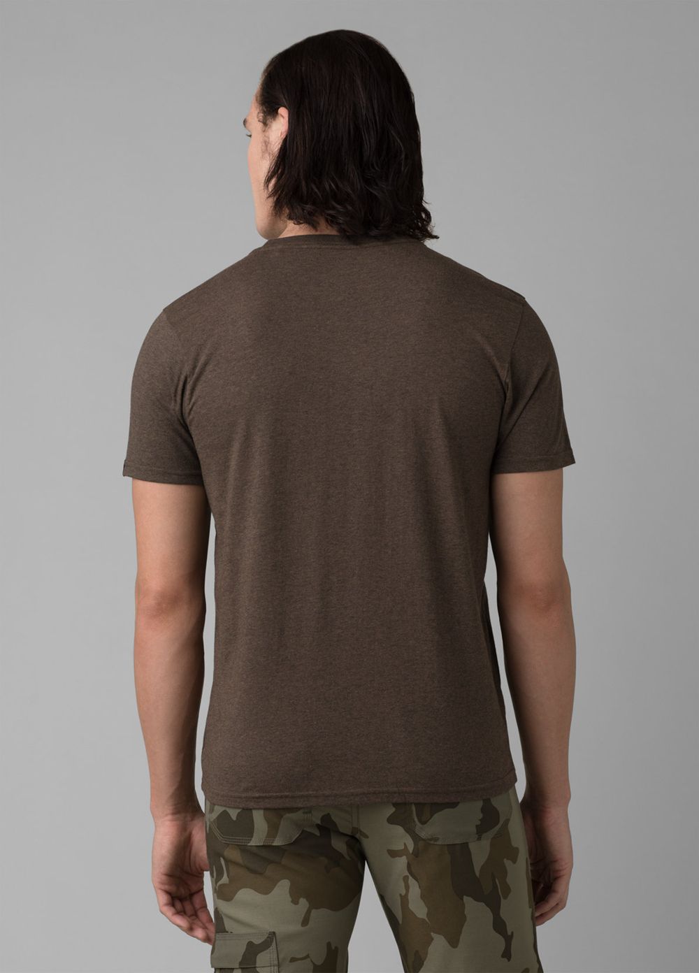 Brown Men's PrAna Crew T-Shirts | YILZUR193