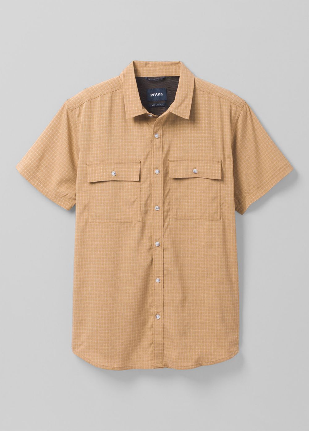 Brown Men's PrAna Garvan Short Sleeve Shirts | MSPIBG129