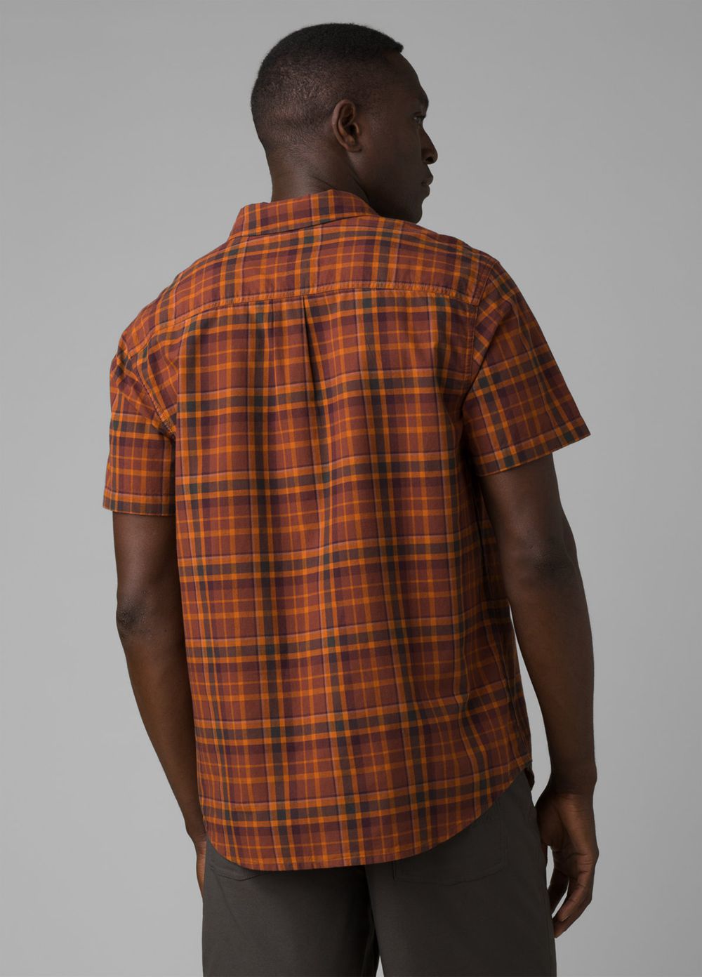 Brown Men's PrAna Groveland Shirts | FJHPLR068