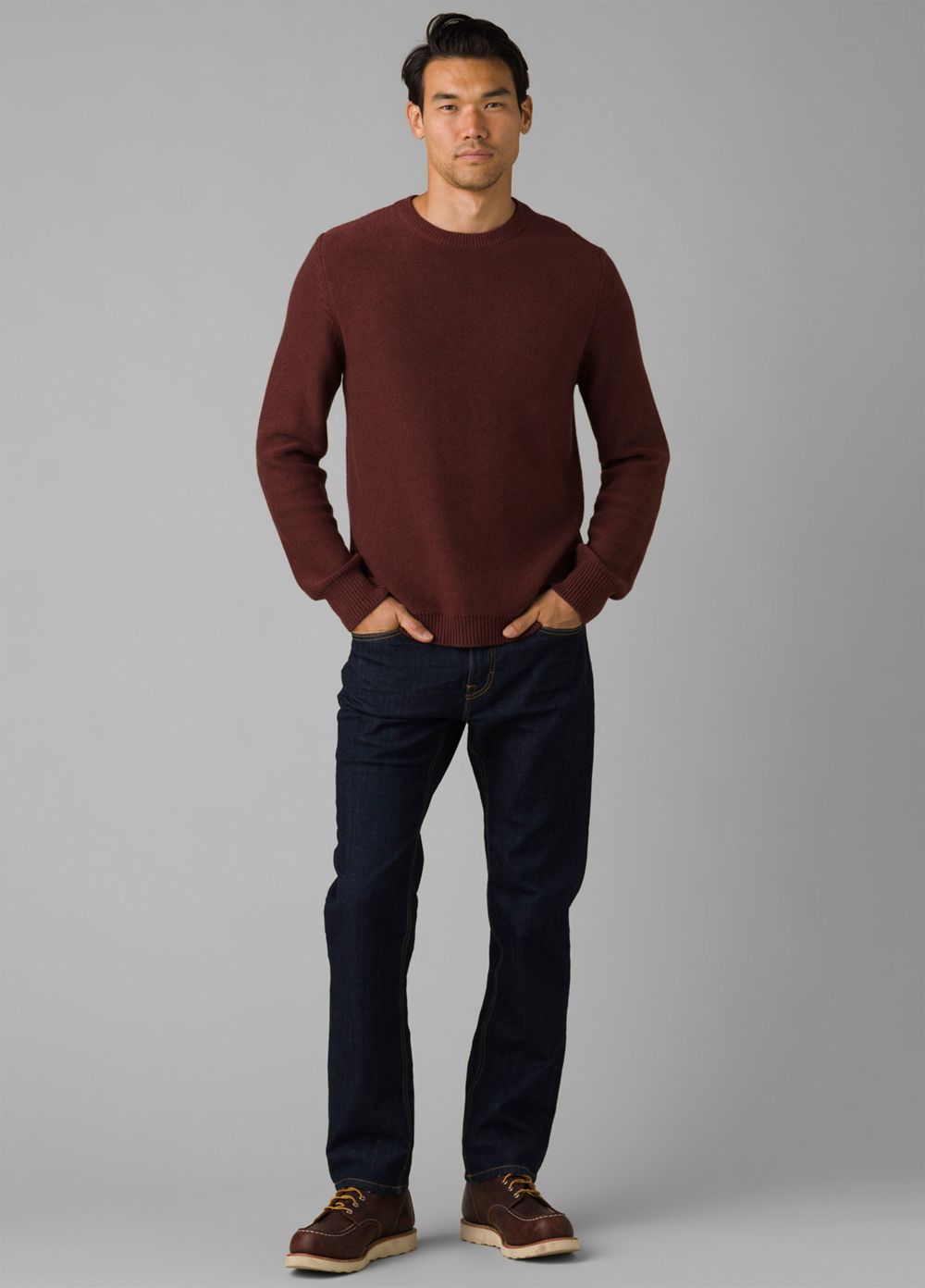 Brown Men's PrAna North Loop Sweaters | EFJCPV906