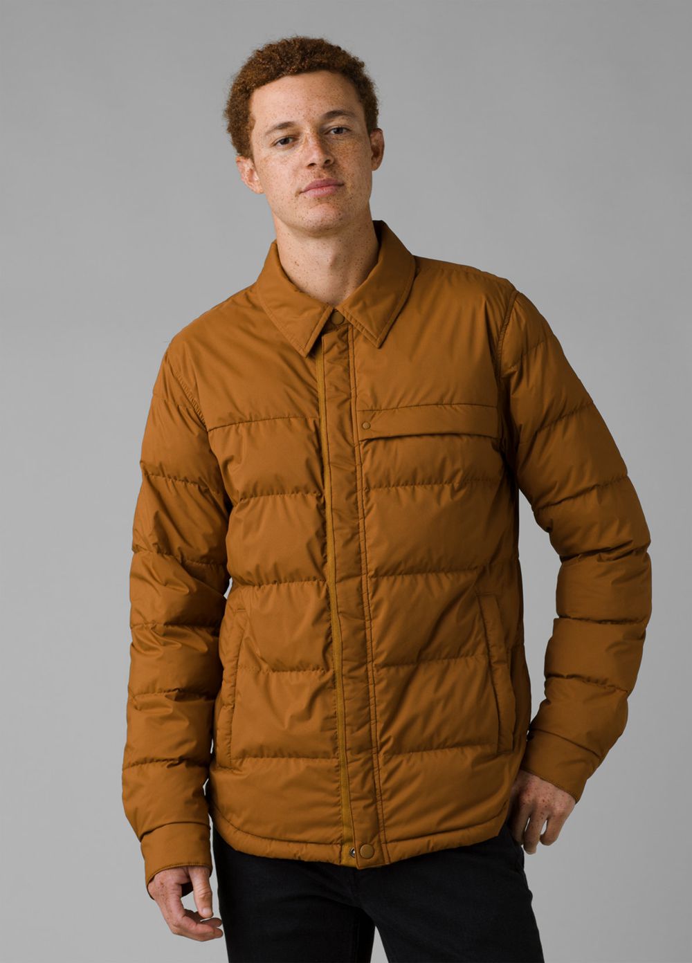 Brown Men's PrAna Pinchot Shirt Jackets | RVOKXJ806