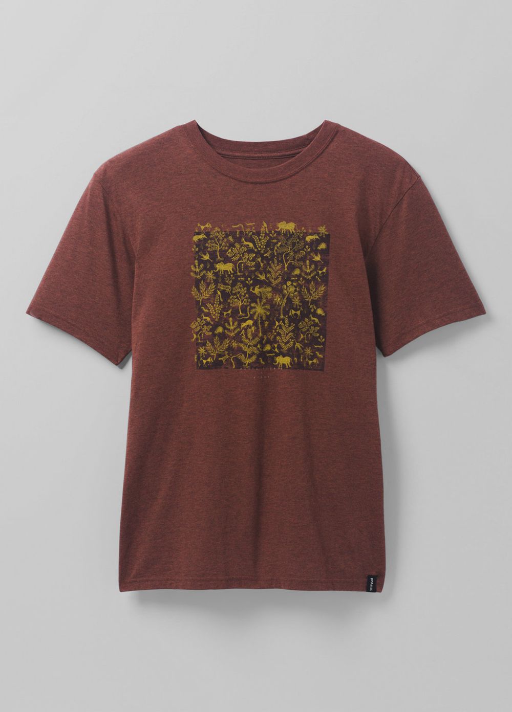 Brown Men's PrAna Roots Studio Graphic T-Shirts | DHFRQB269