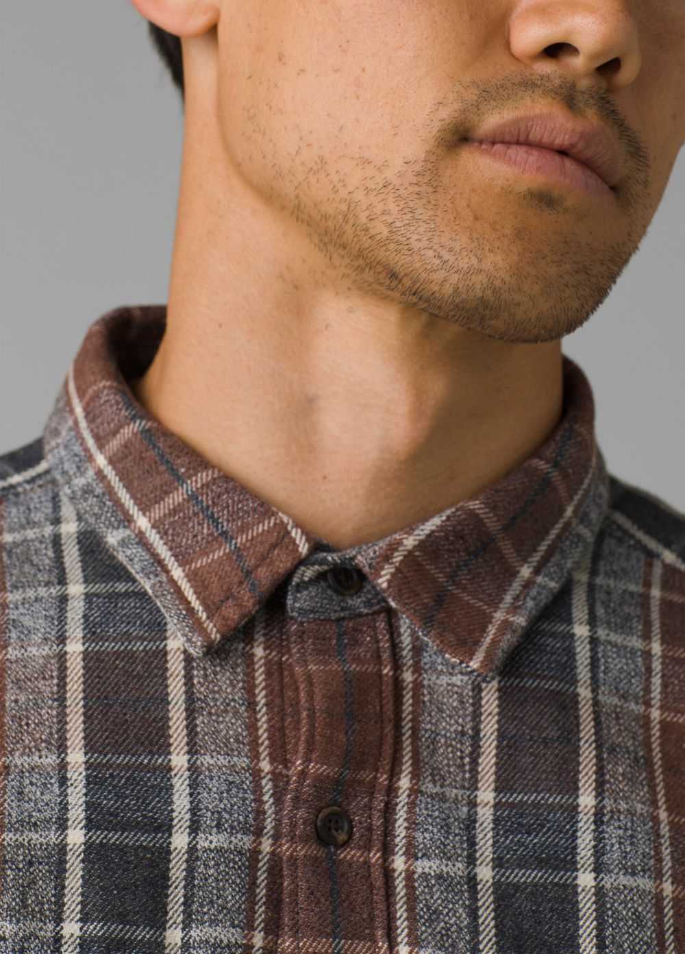 Brown Men's PrAna Westbrook Flannel Shirts | WZKYFL148