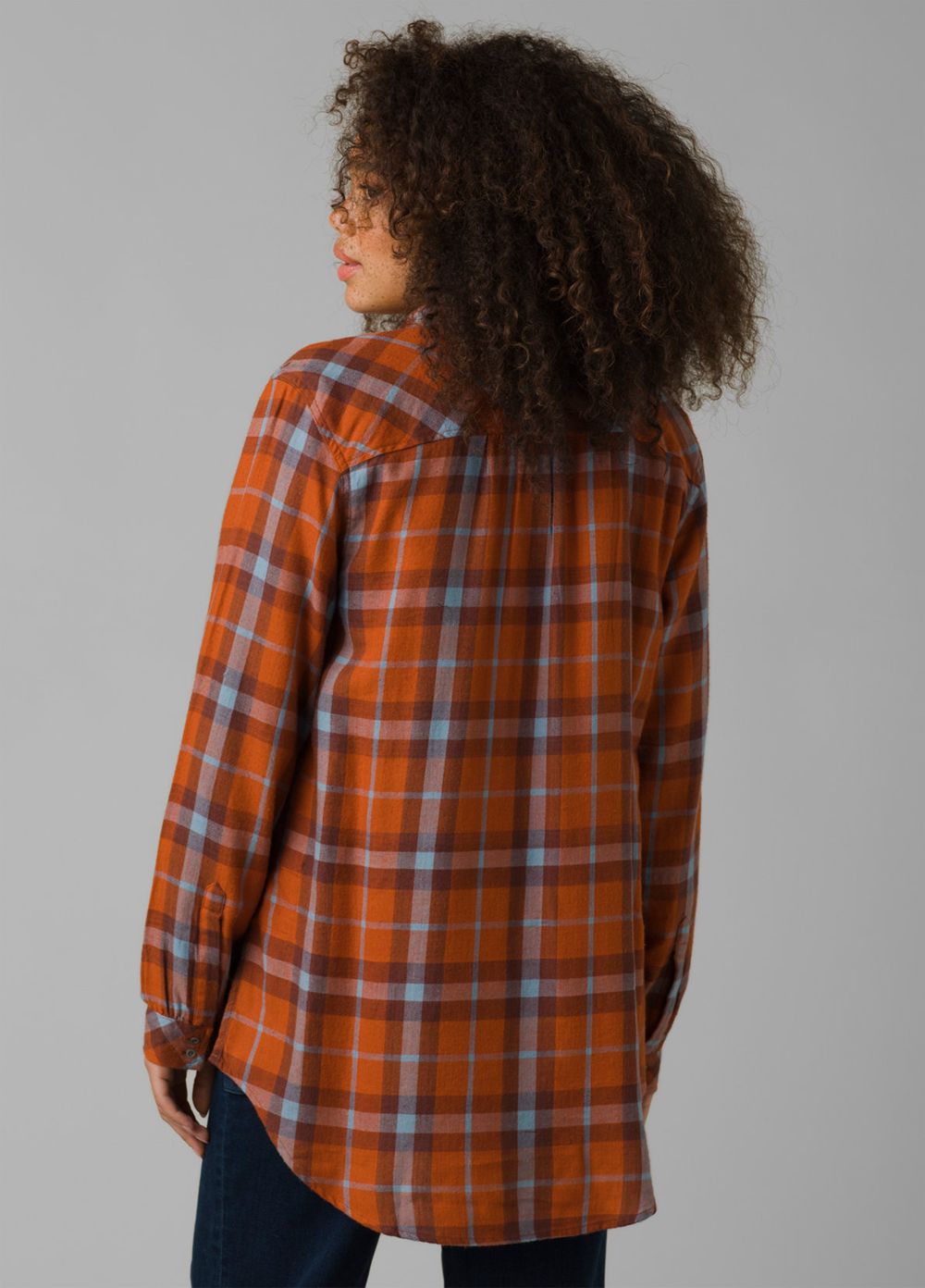 Brown Women's PrAna Beezly Flannel Shirts | EOINPH719