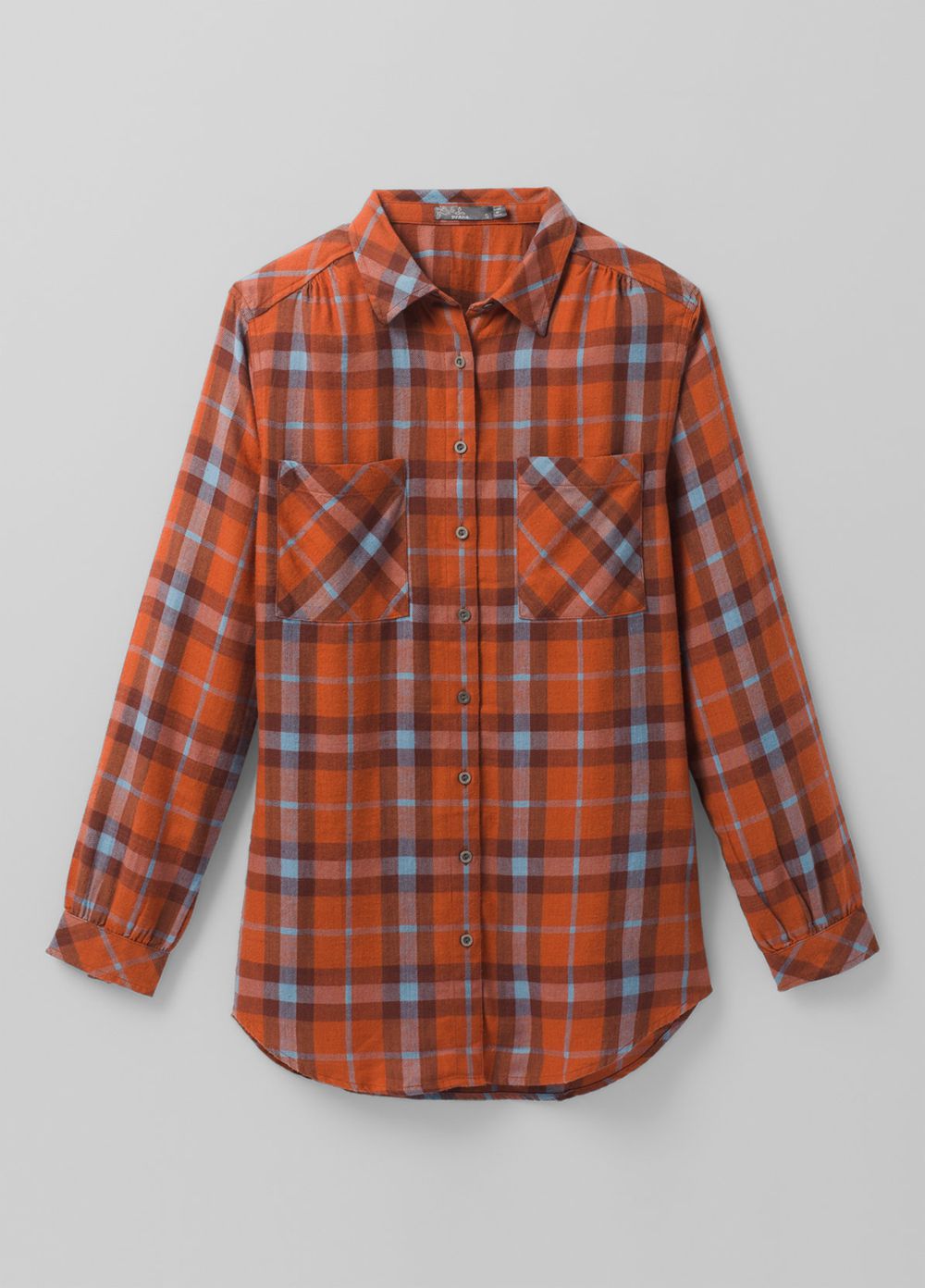 Brown Women's PrAna Beezly Flannel Shirts | EOINPH719