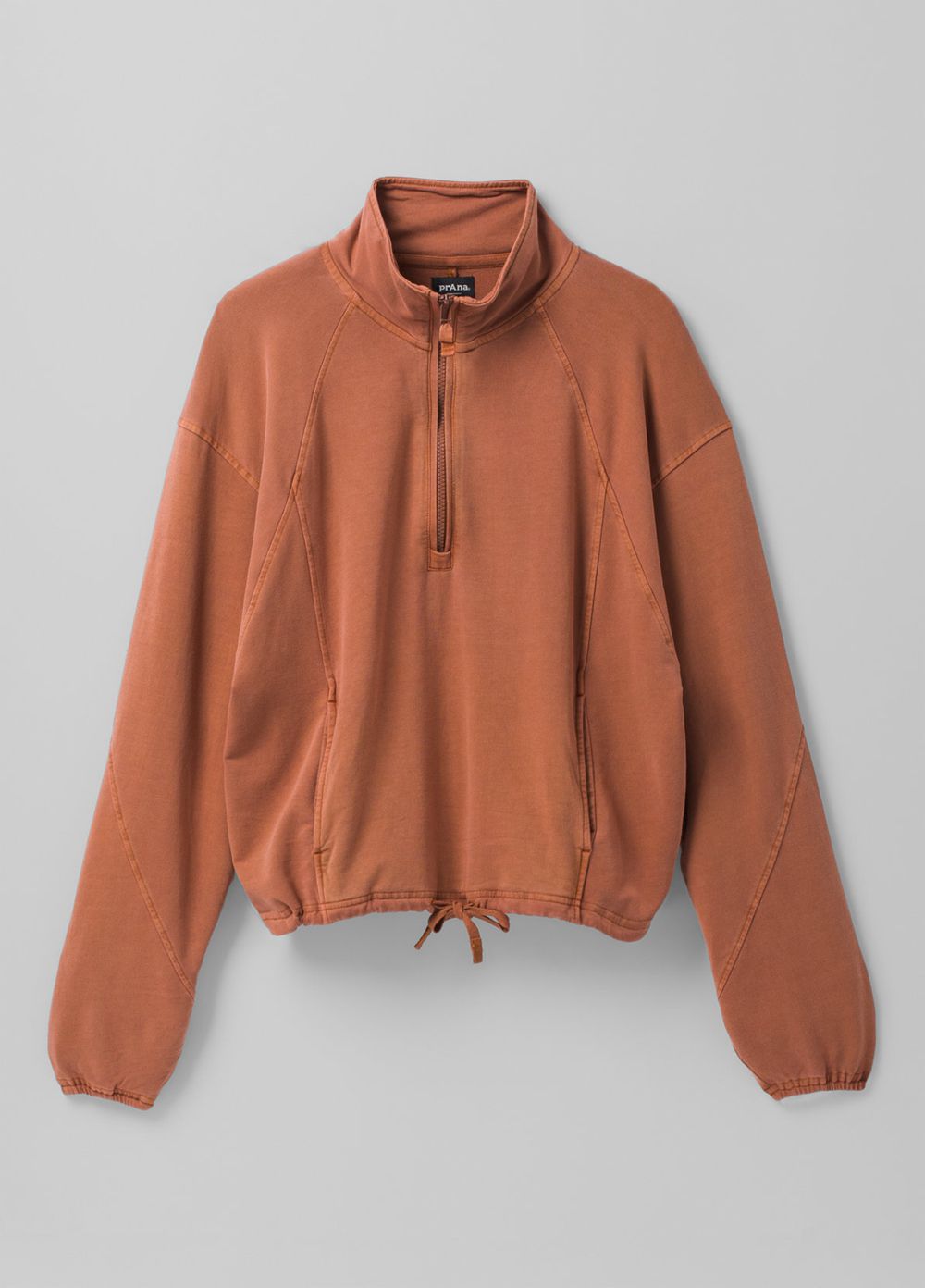 Brown Women's PrAna Calimero 1/2 Zip Sweaters | MIBCXO961