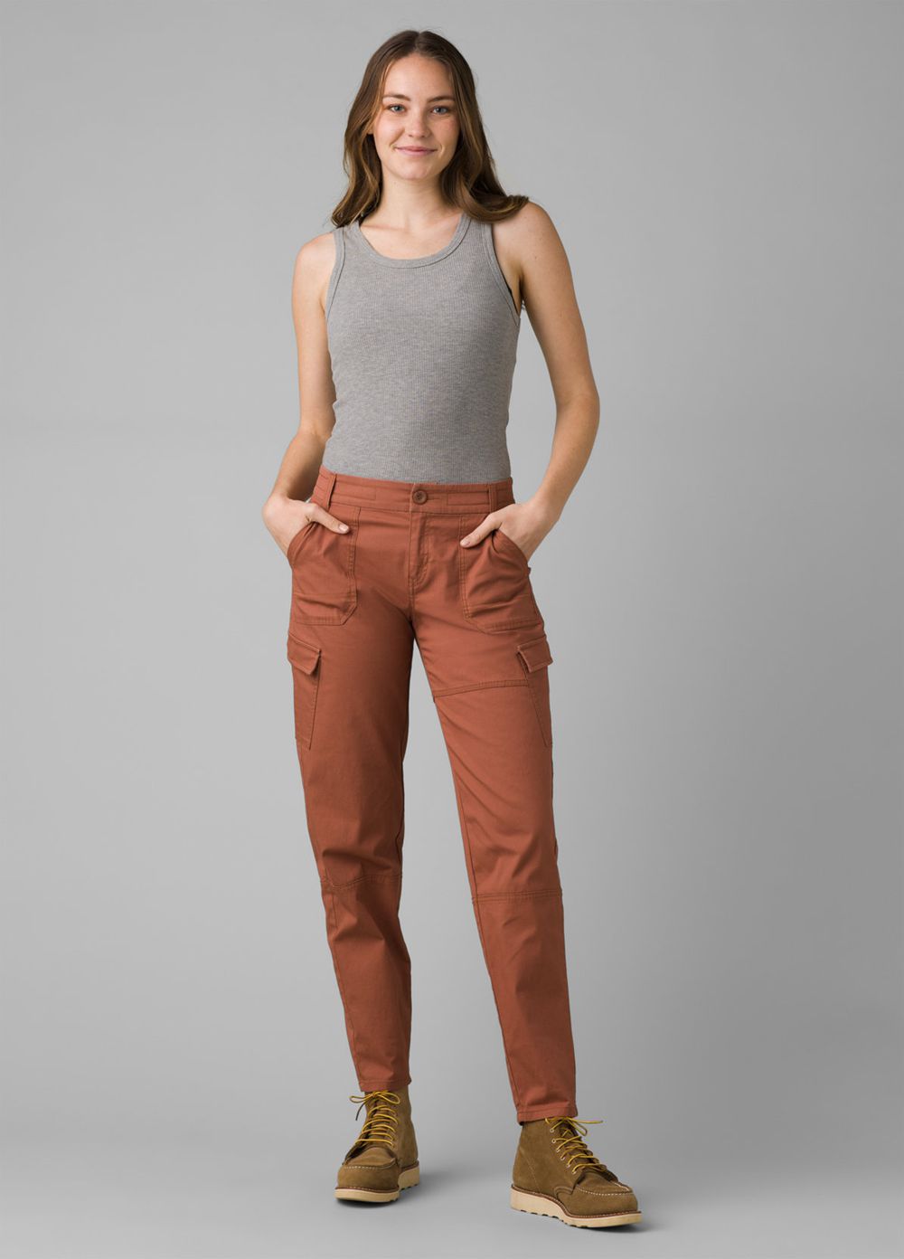 Brown Women's PrAna Elle Cargo Pants | HACJGV267