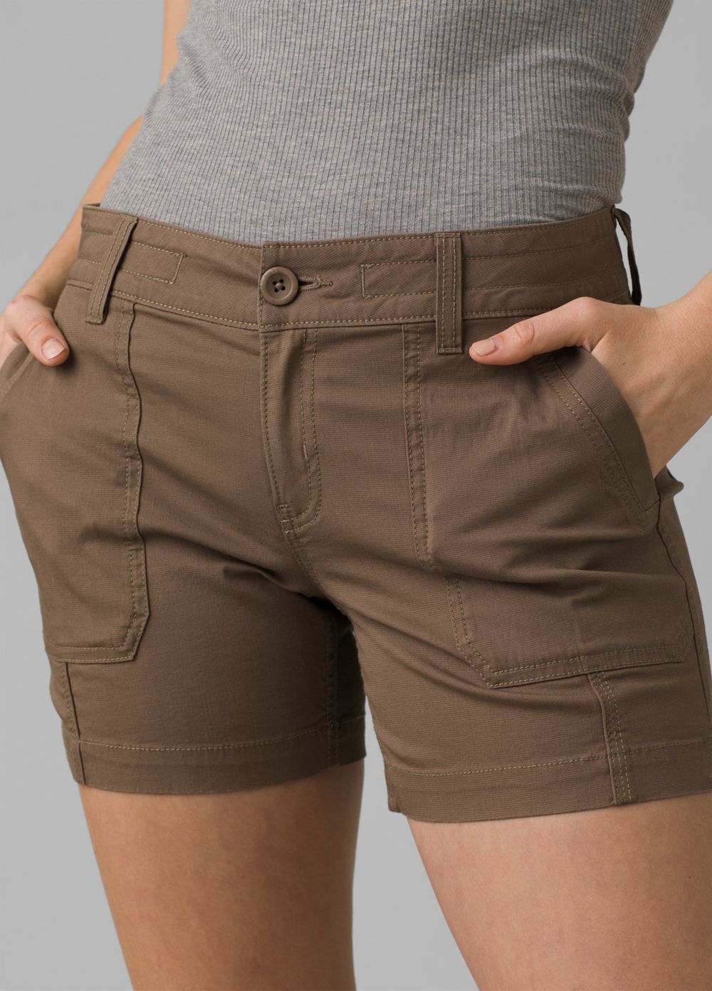 Brown Women's PrAna Elle Shorts | OZVNPF152