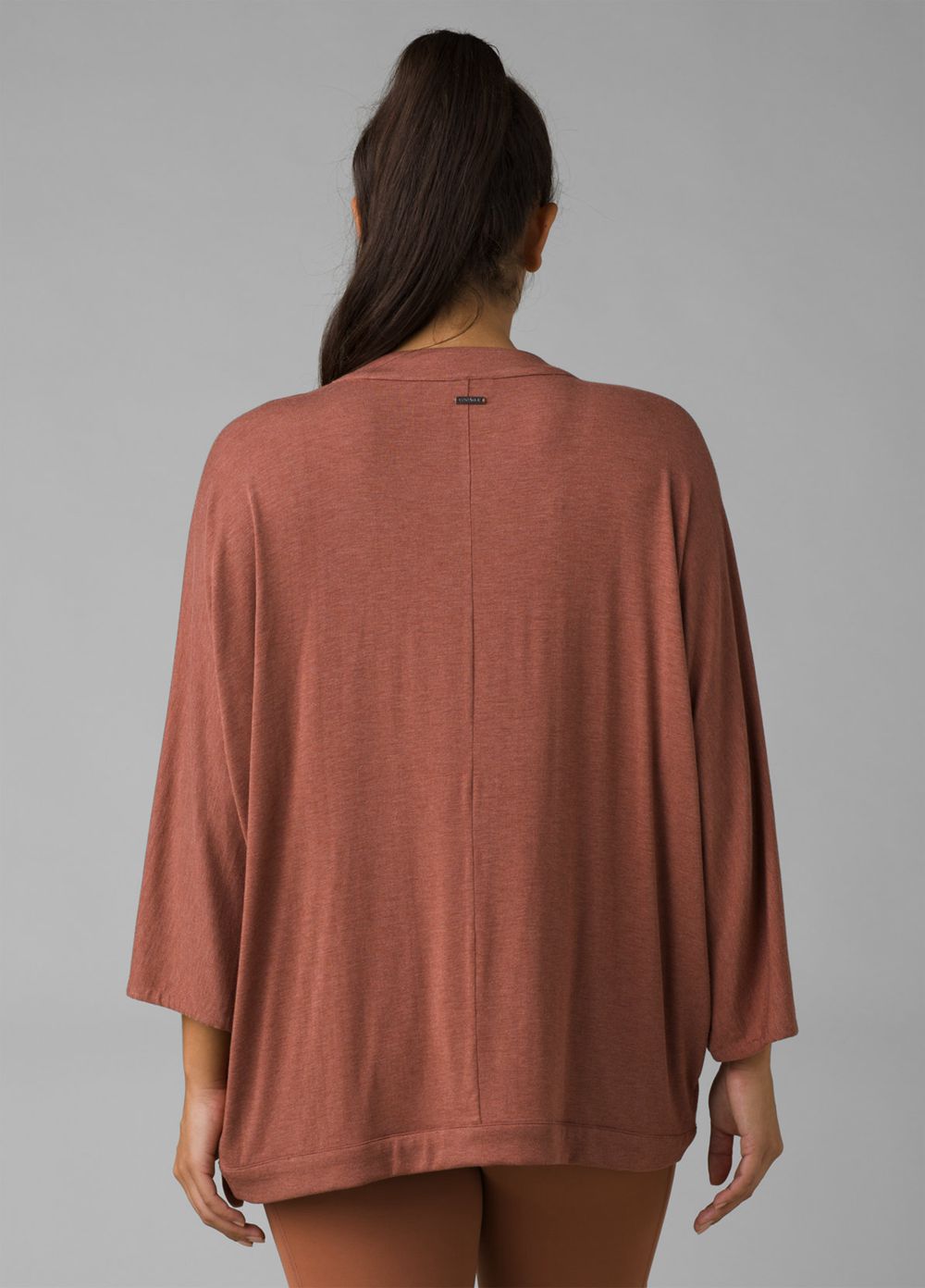 Brown Women's PrAna Foundation Seabrook Wrap Sweaters | ZBHUME450