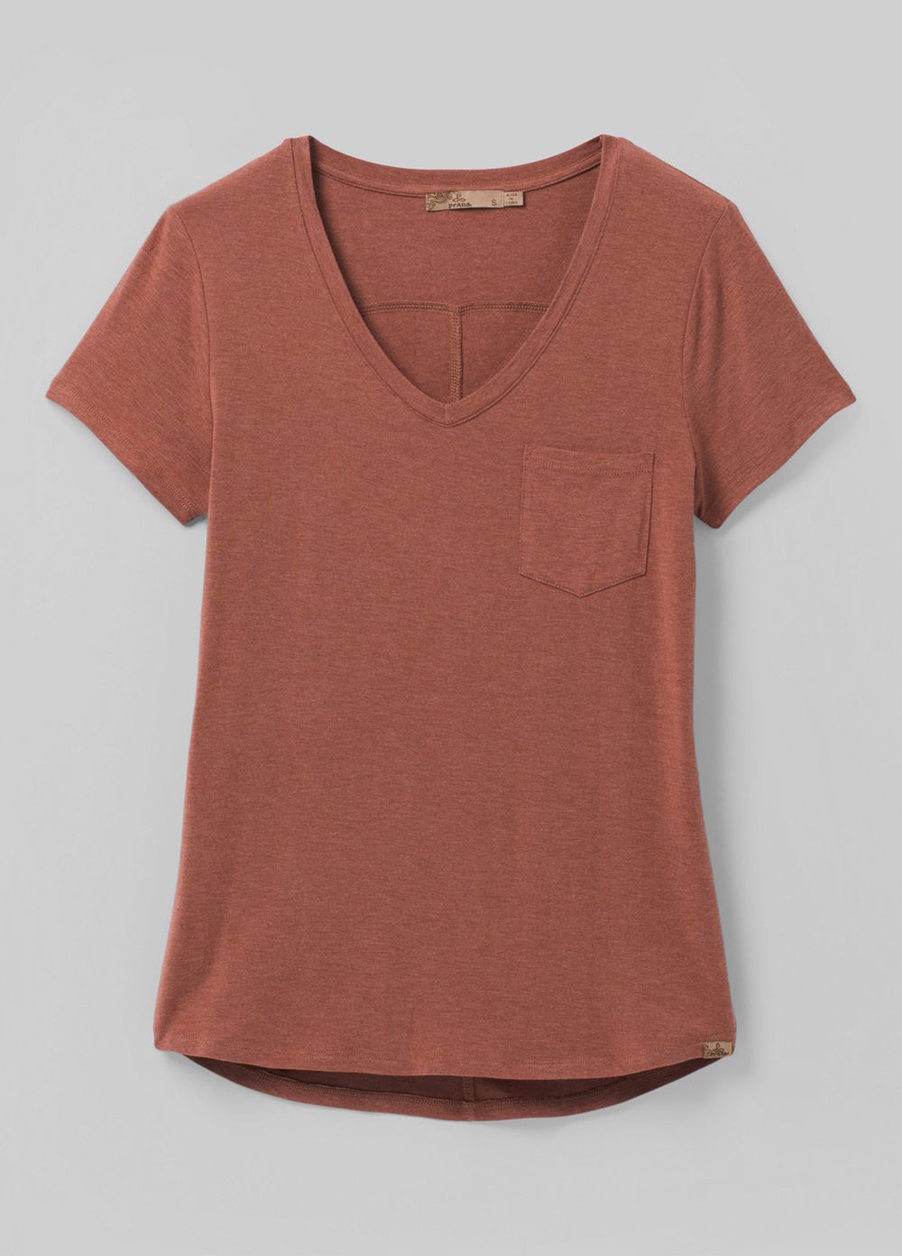 Brown Women's PrAna Foundation Short Sleeve Plus T-Shirts | RNUASK736