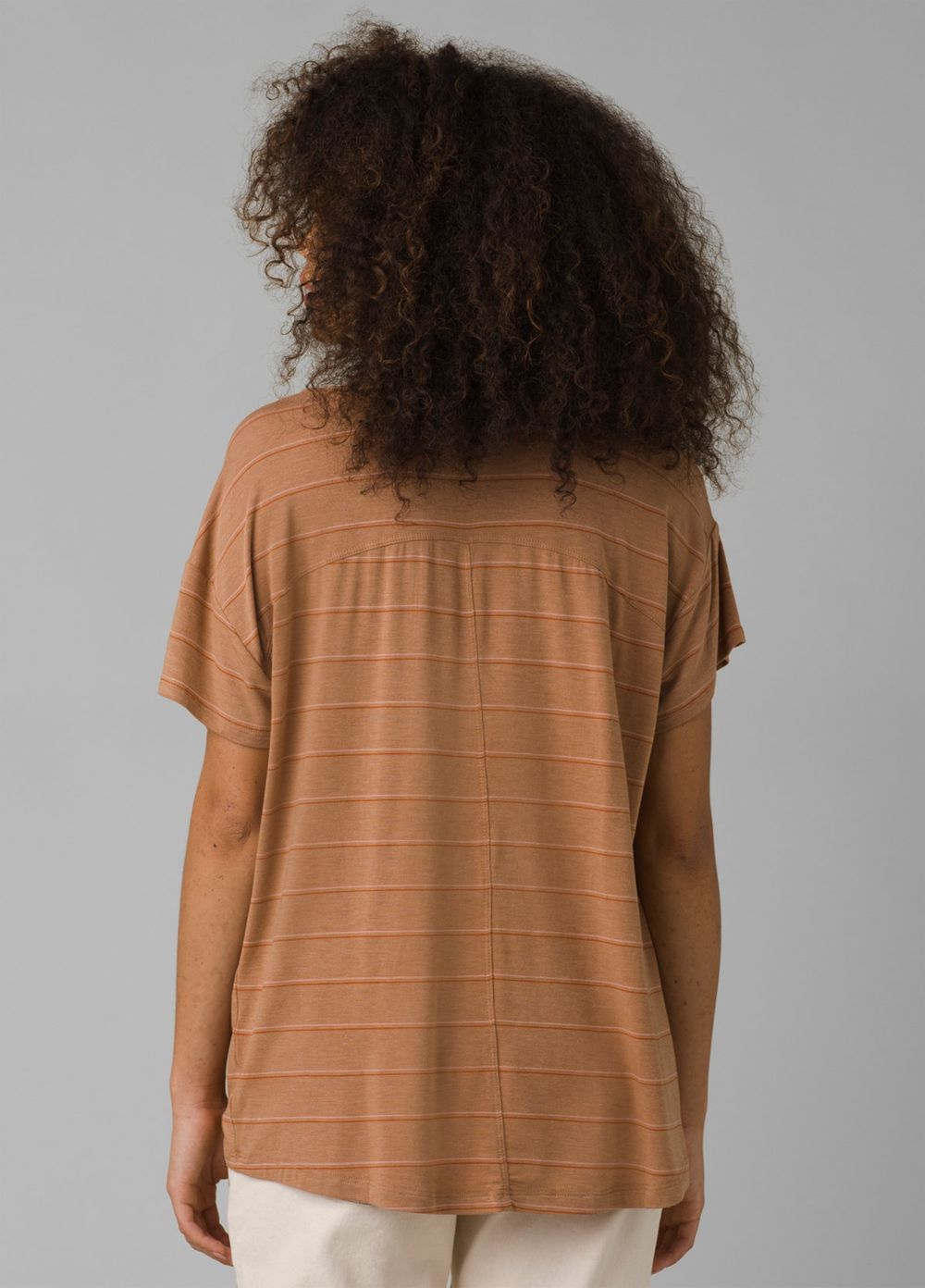 Brown Women's PrAna Foundation Slouch Top T-Shirts | XATCVU128