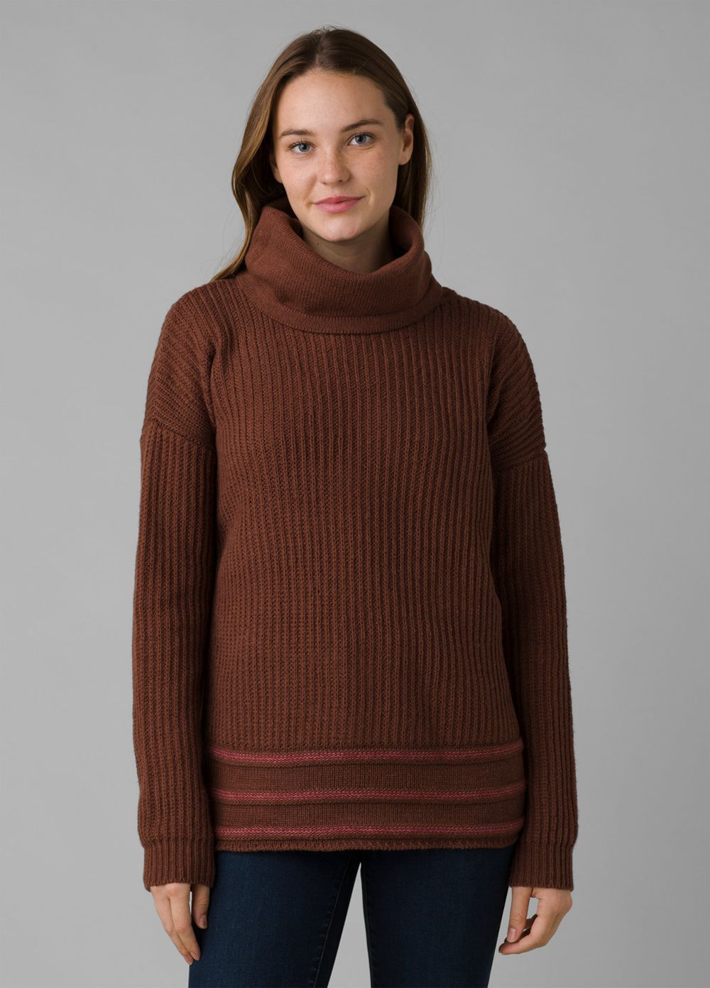 Brown Women's PrAna Funen Loop Tunic Sweaters | CQAZUW860