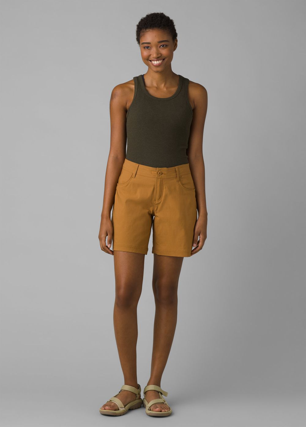 Brown Women's PrAna Halle II Shorts | ONAKSC091