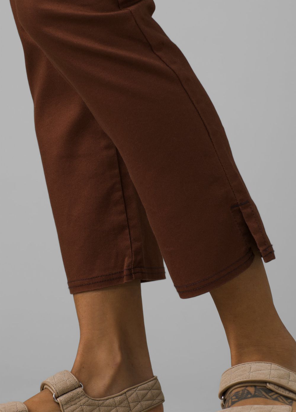 Brown Women's PrAna Kayla Crop Chino Pants | LTFXCG136