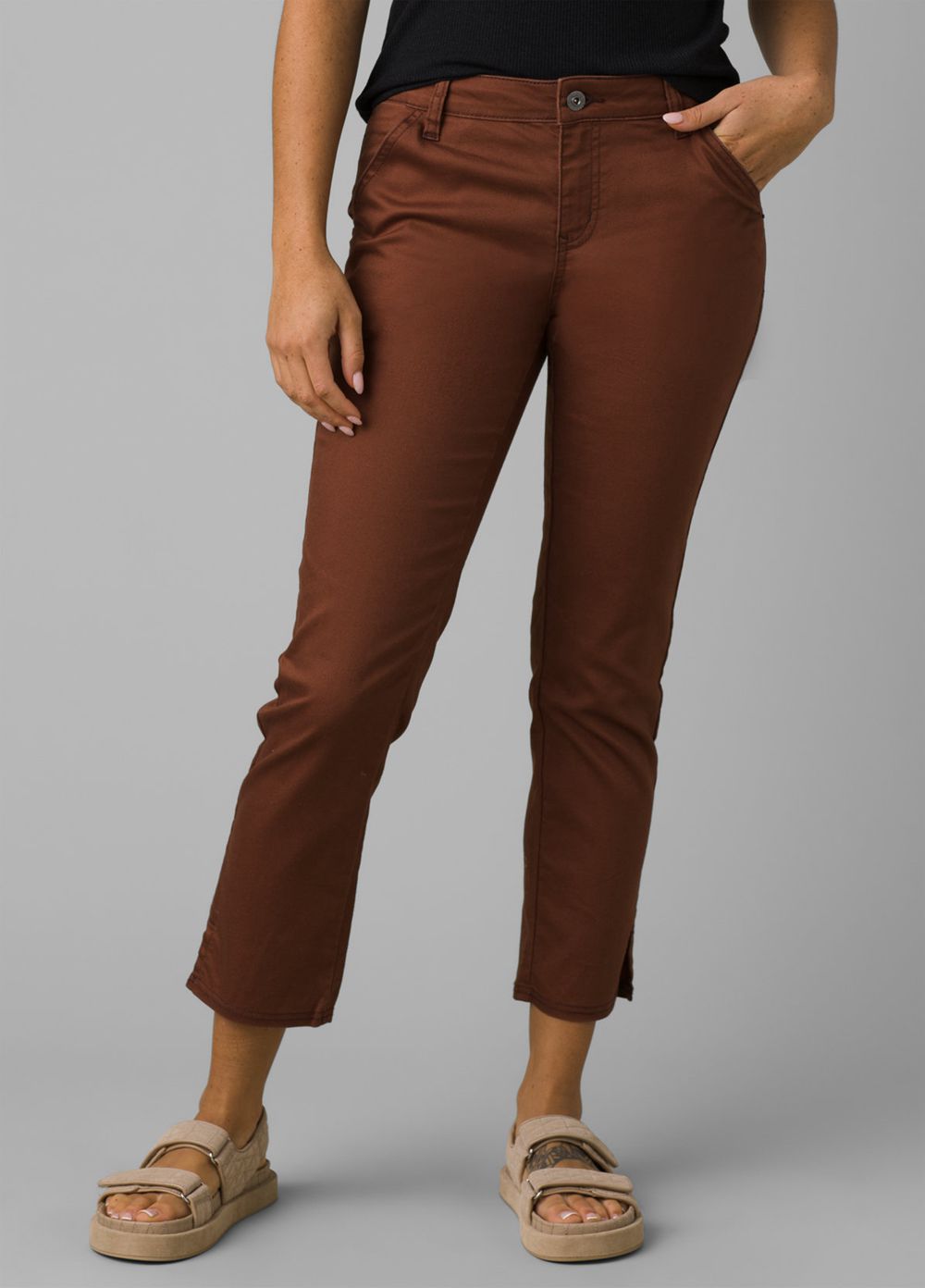 Brown Women\'s PrAna Kayla Crop Chino Pants | LTFXCG136