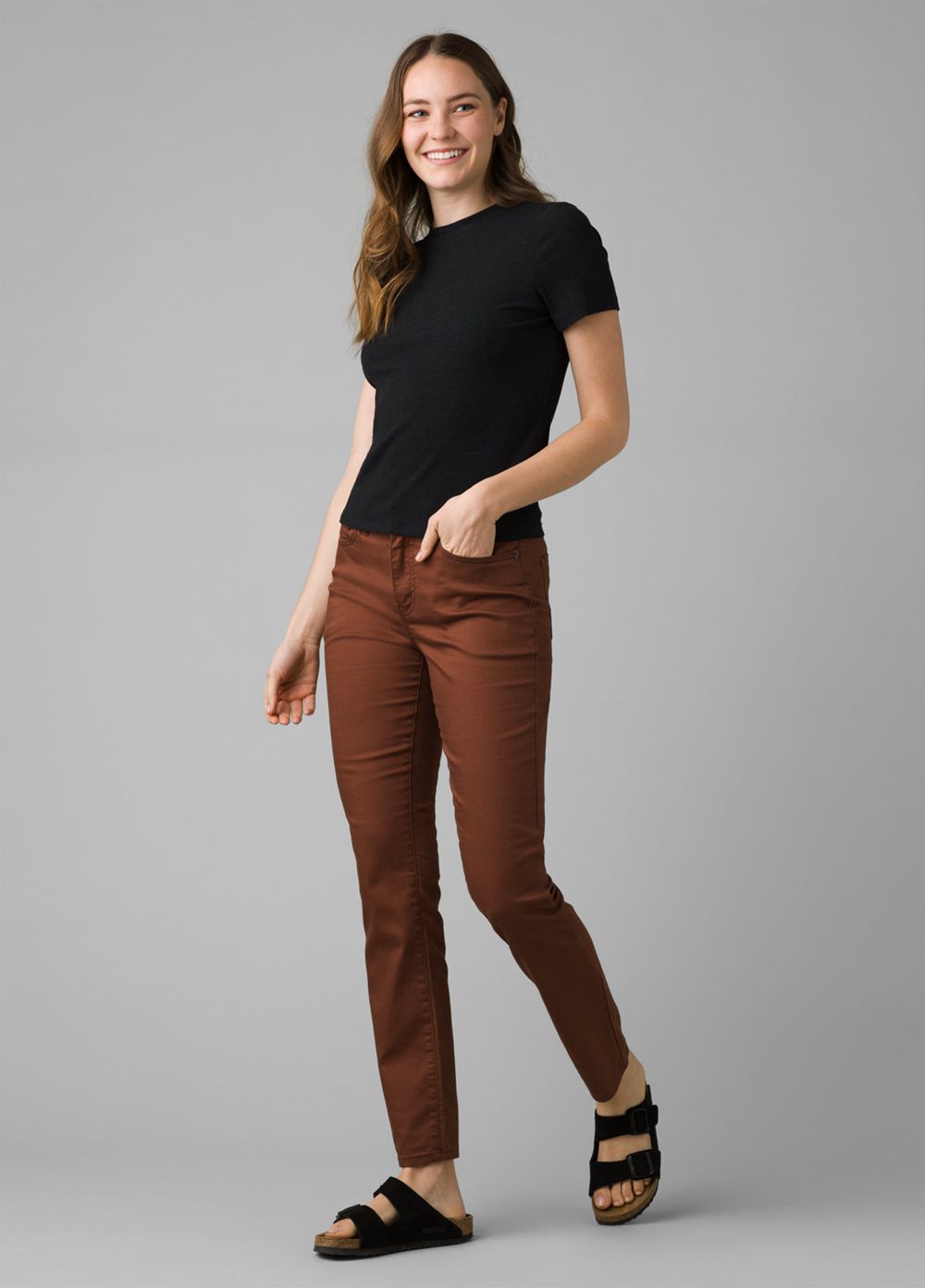 Brown Women's PrAna Kayla High Rise Jeans | XUVTIG012