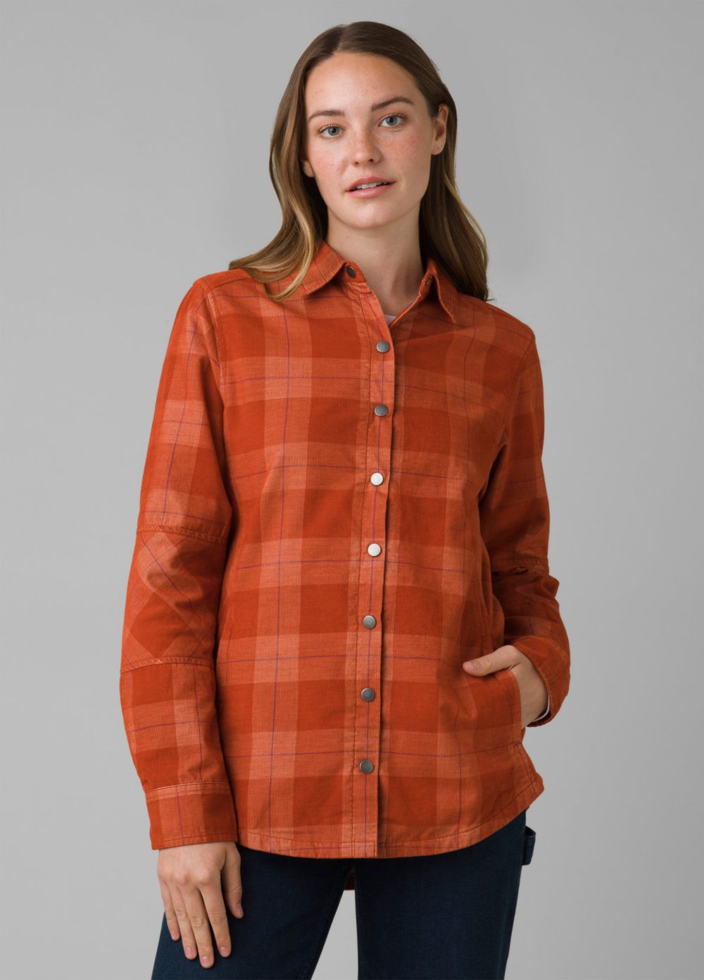 Brown Women's PrAna Porter Park Shirts | BWVJTI138