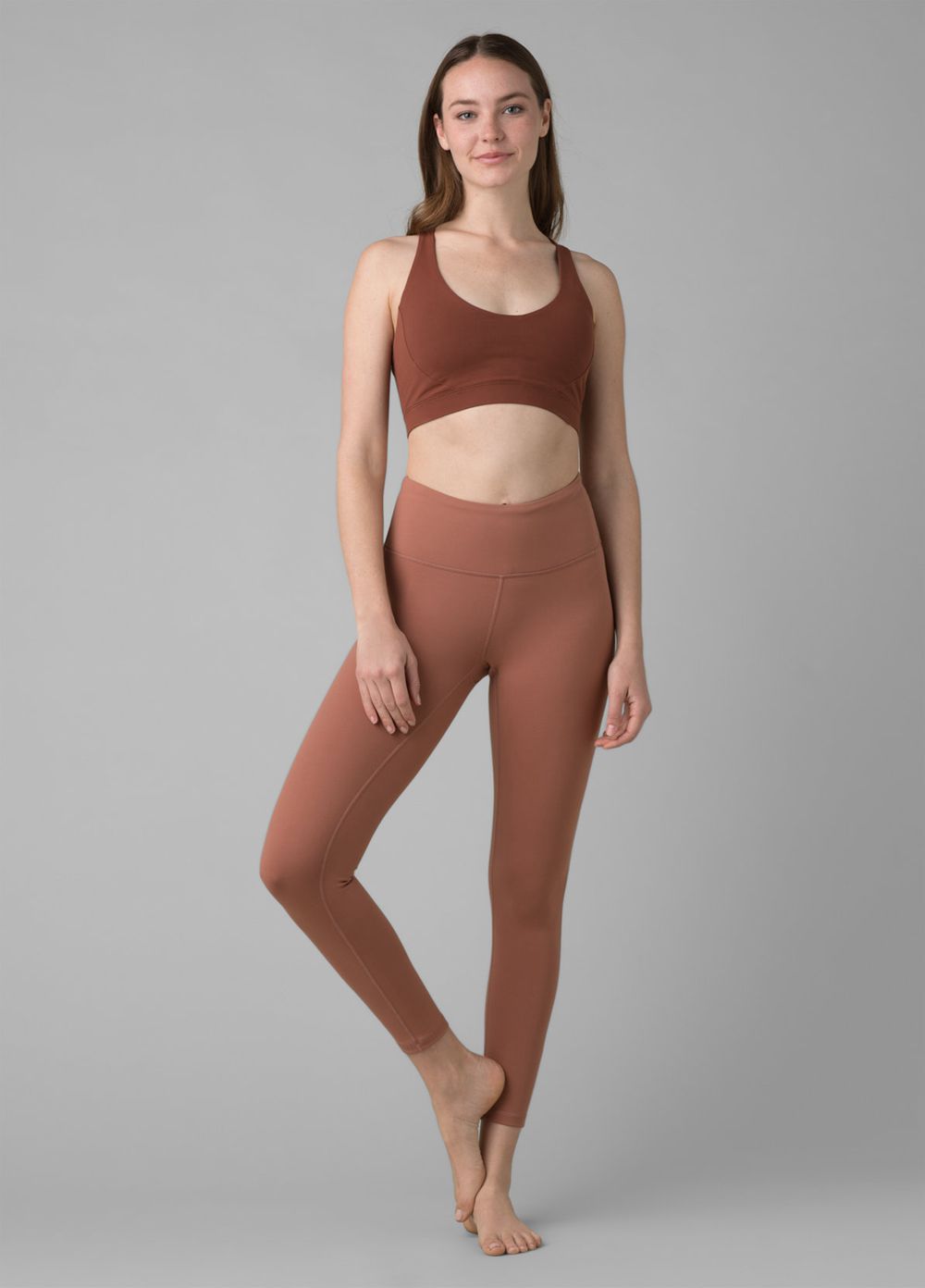 Brown Women's PrAna Transform 7/8 Leggings | MFDVRJ813