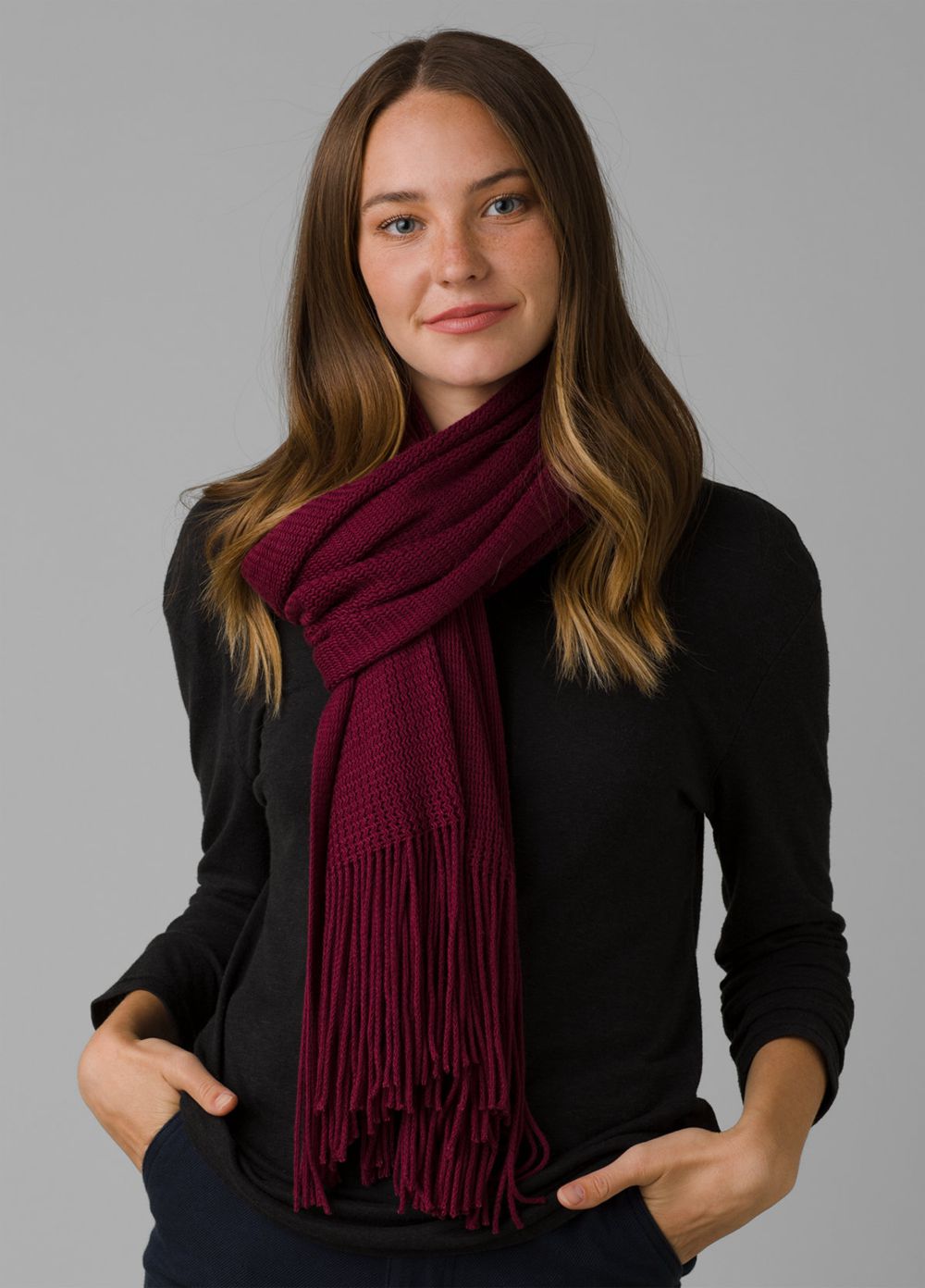 Burgundy Women's PrAna Karsee Scarf | YNLSJE529