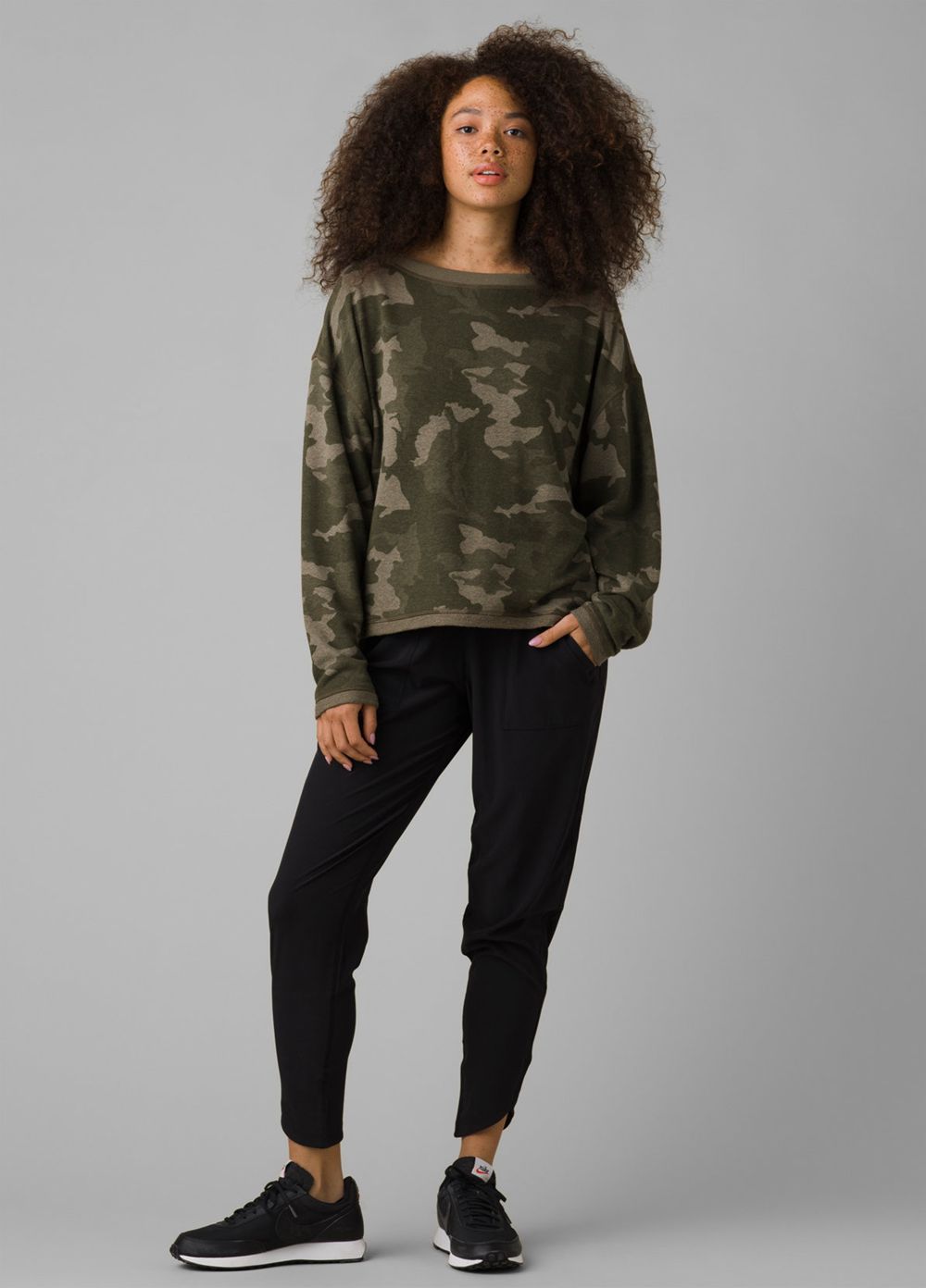 Camouflage Women's PrAna Cozy Up Polmdale Sweaters | STXHDG943