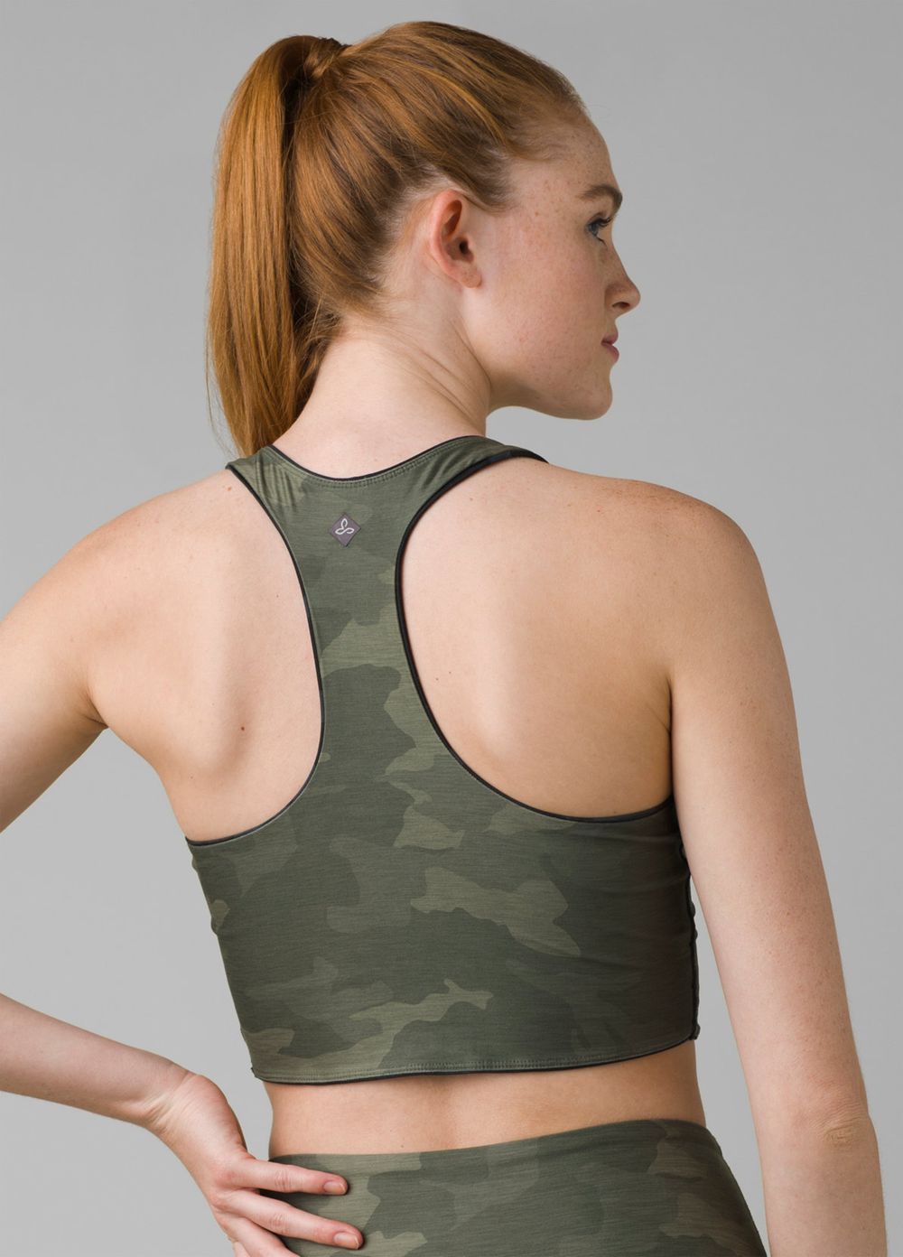 Camouflage Women's PrAna Momento Crop Bra | VYIKFQ248