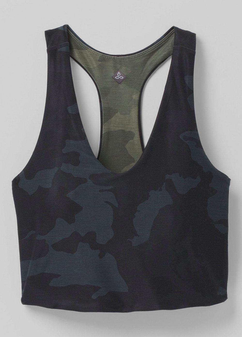 Camouflage Women's PrAna Momento Crop Bra | VYIKFQ248