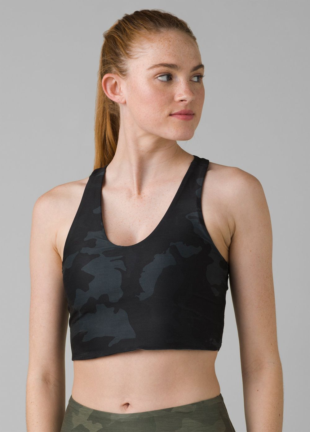 Camouflage Women\'s PrAna Momento Crop Bra | VYIKFQ248