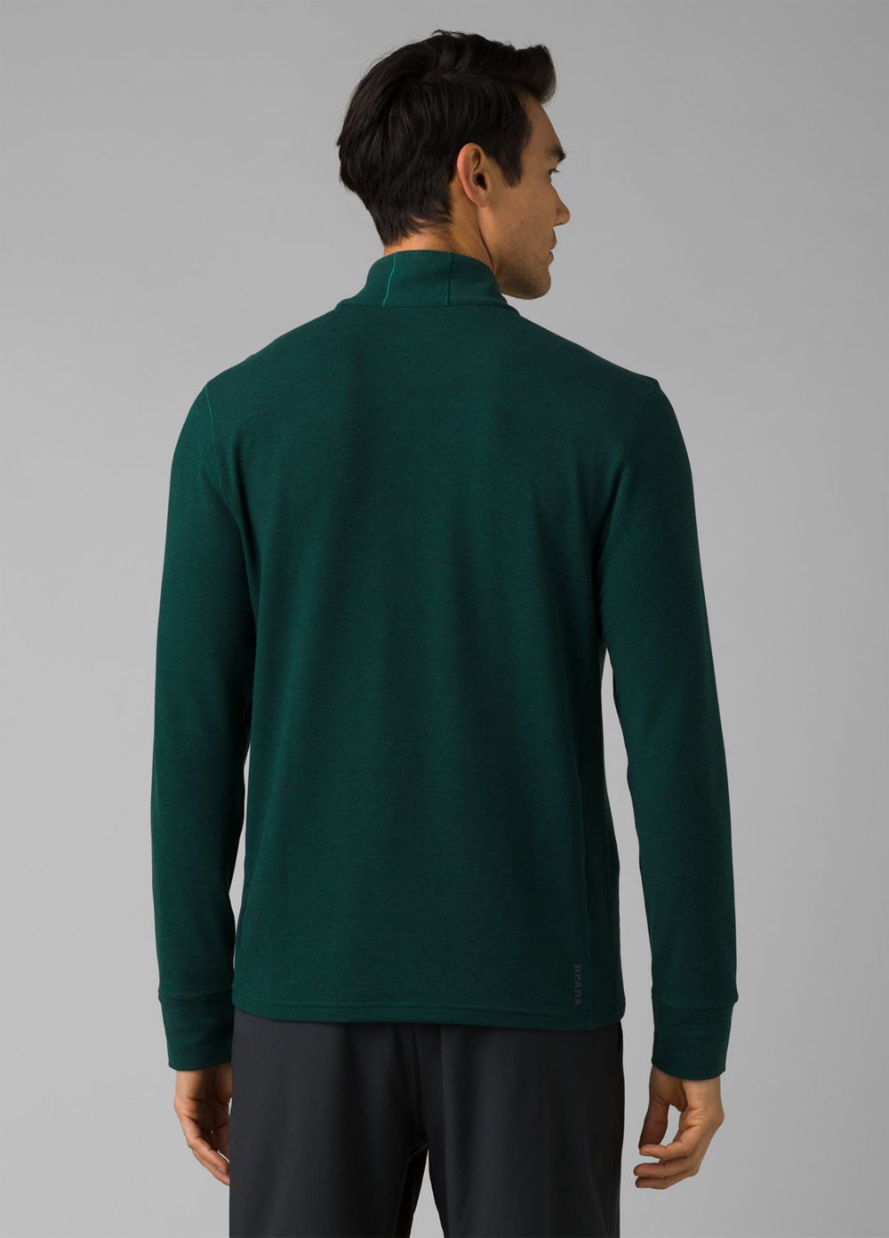 Green Men's PrAna Altitude Tracker 1/4 Zip Sweaters | EXATMQ236