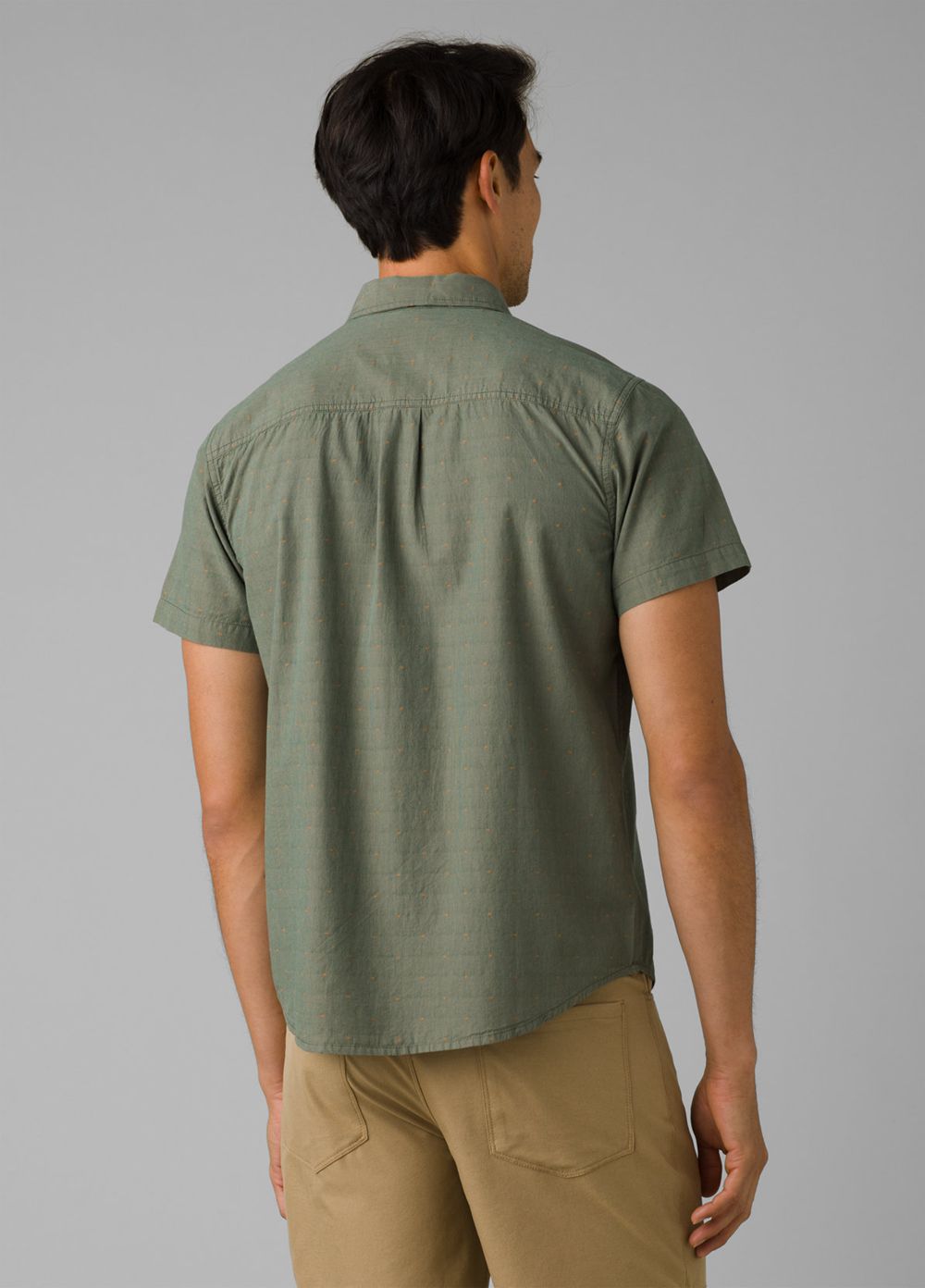 Green Men's PrAna Park Hill Shirts | NAXLGC254